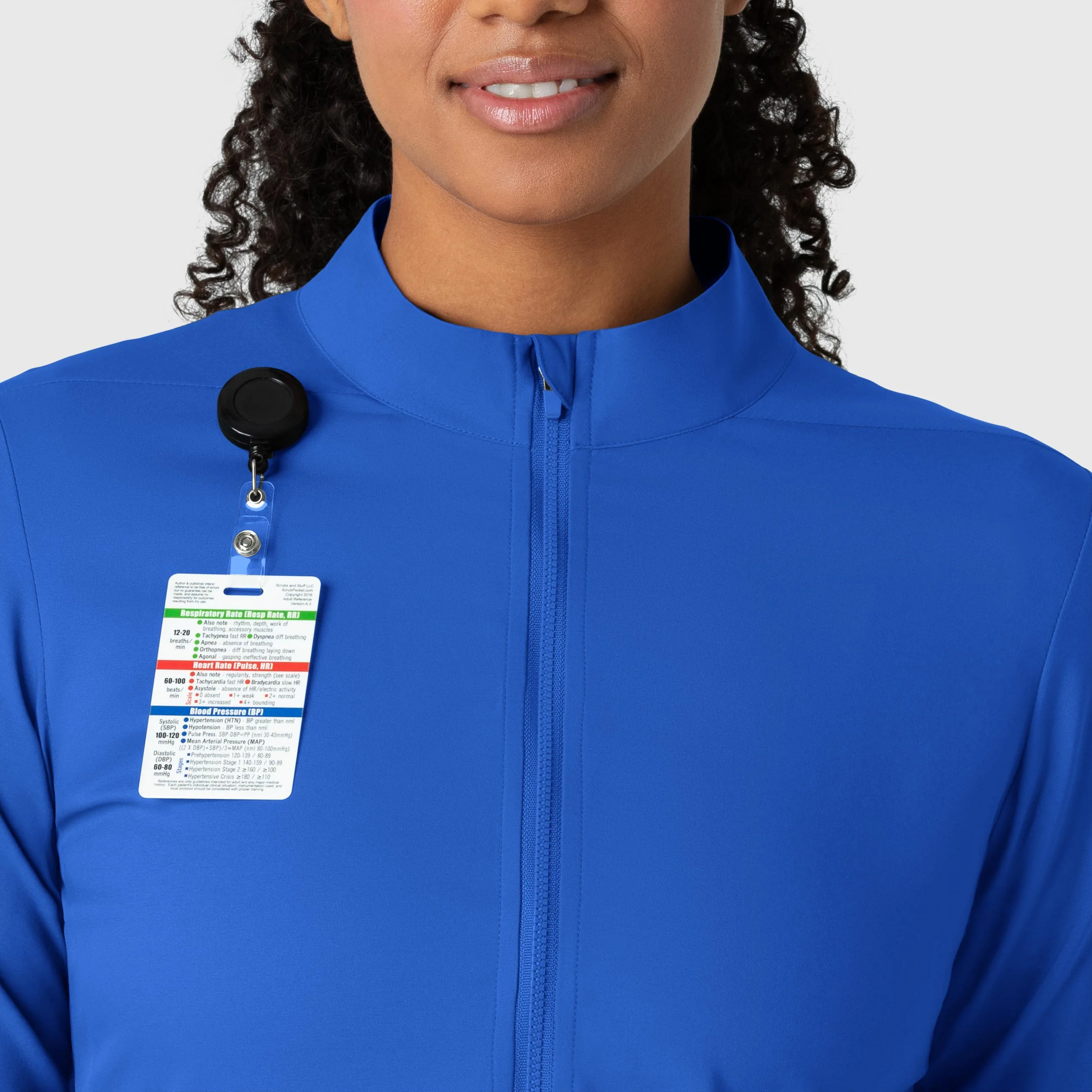 Boundless Women's Warm Up Scrub Jacket - Royal - Image 5