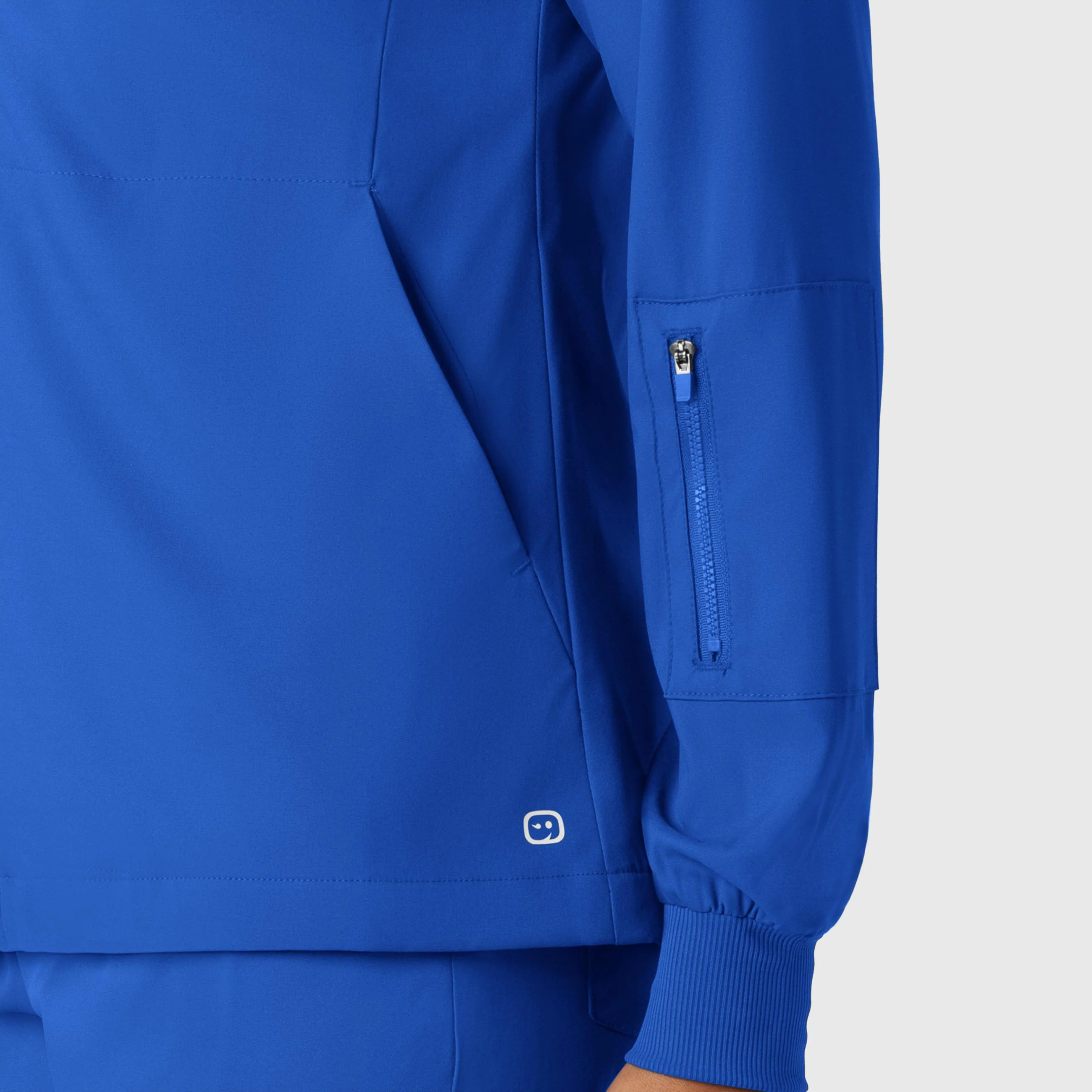 Boundless Women's Warm Up Scrub Jacket - Royal - Image 6
