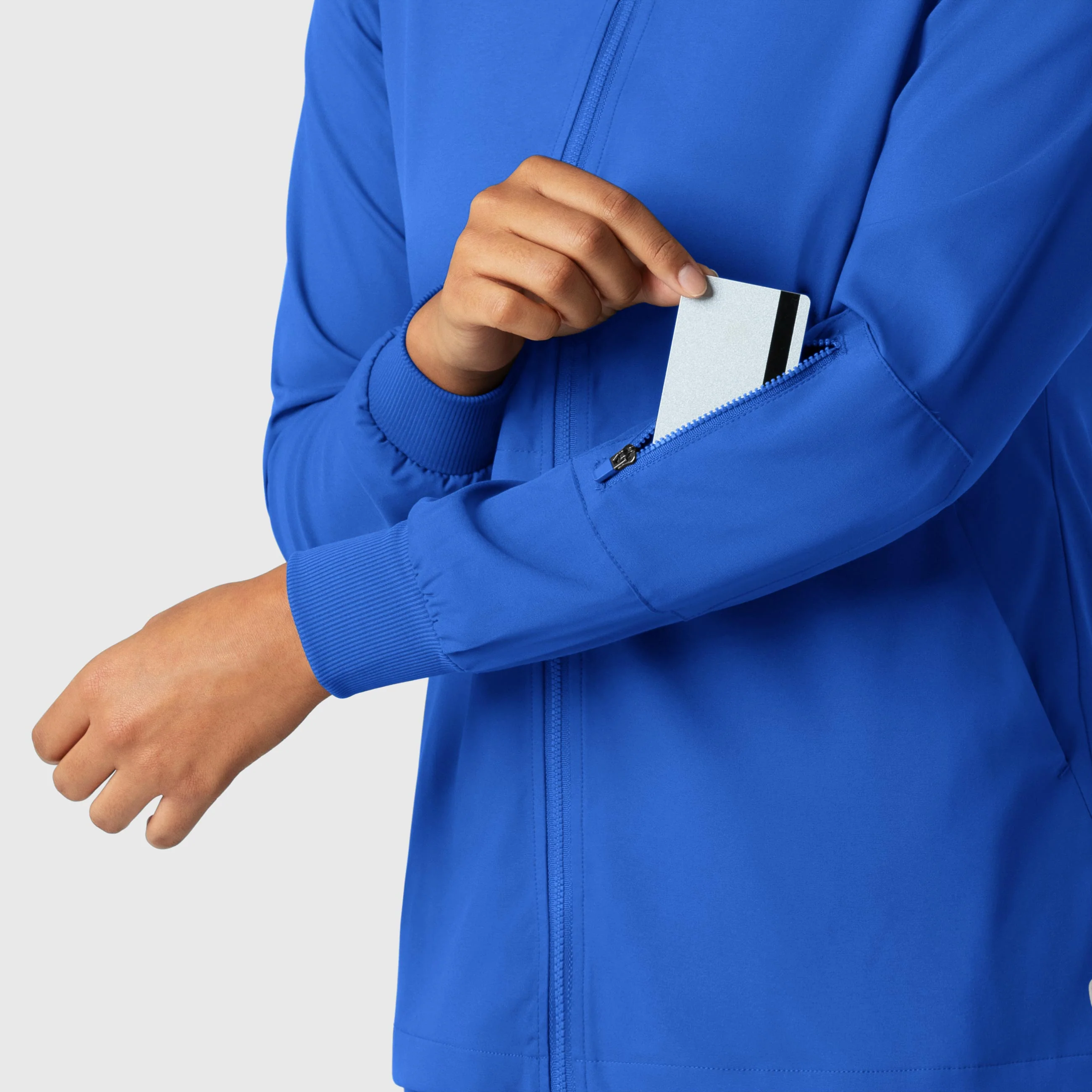 Boundless Women's Warm Up Scrub Jacket - Royal - Image 7
