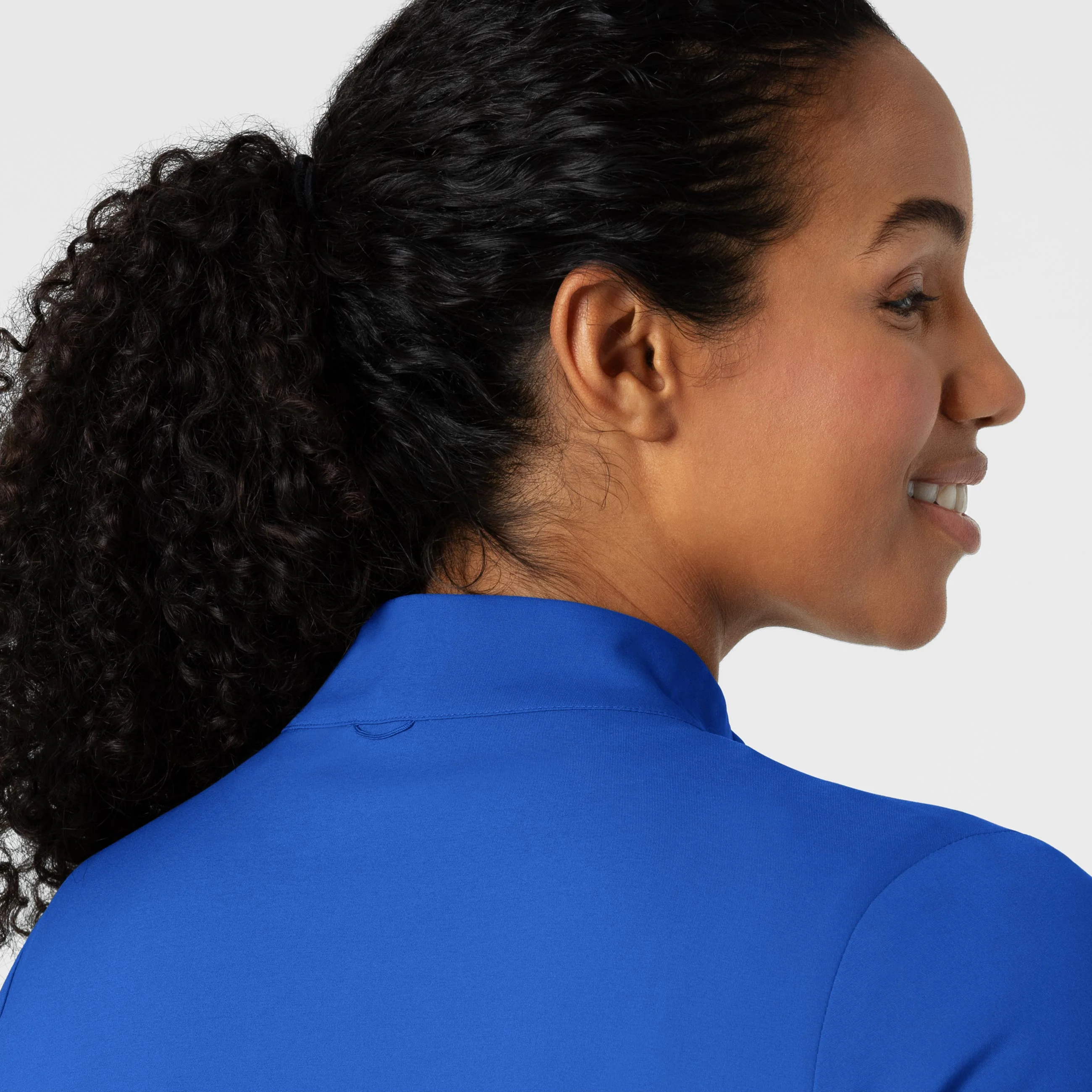 Boundless Women's Warm Up Scrub Jacket - Royal - Image 8