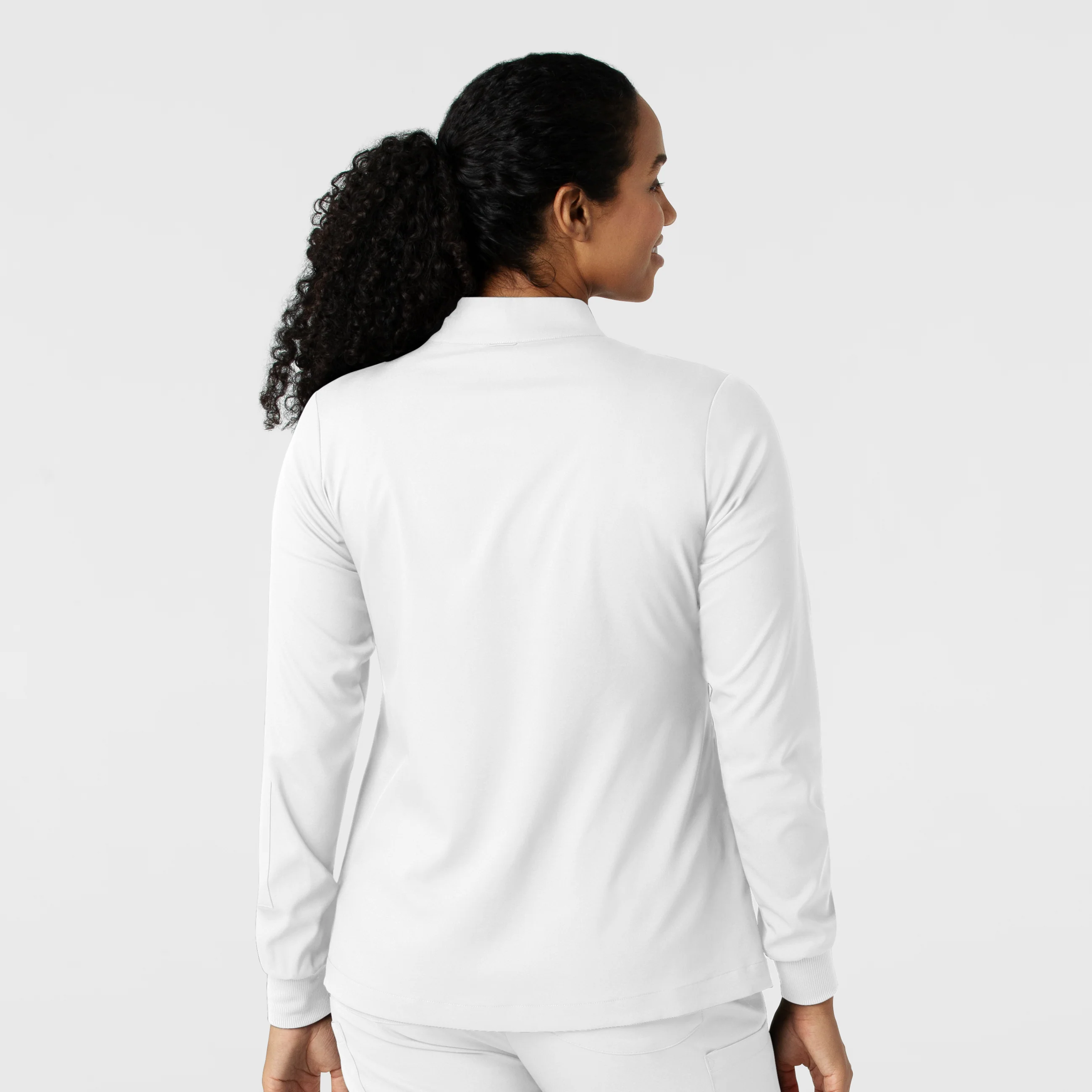 Boundless Women's Warm Up Scrub Jacket - White - Image 2