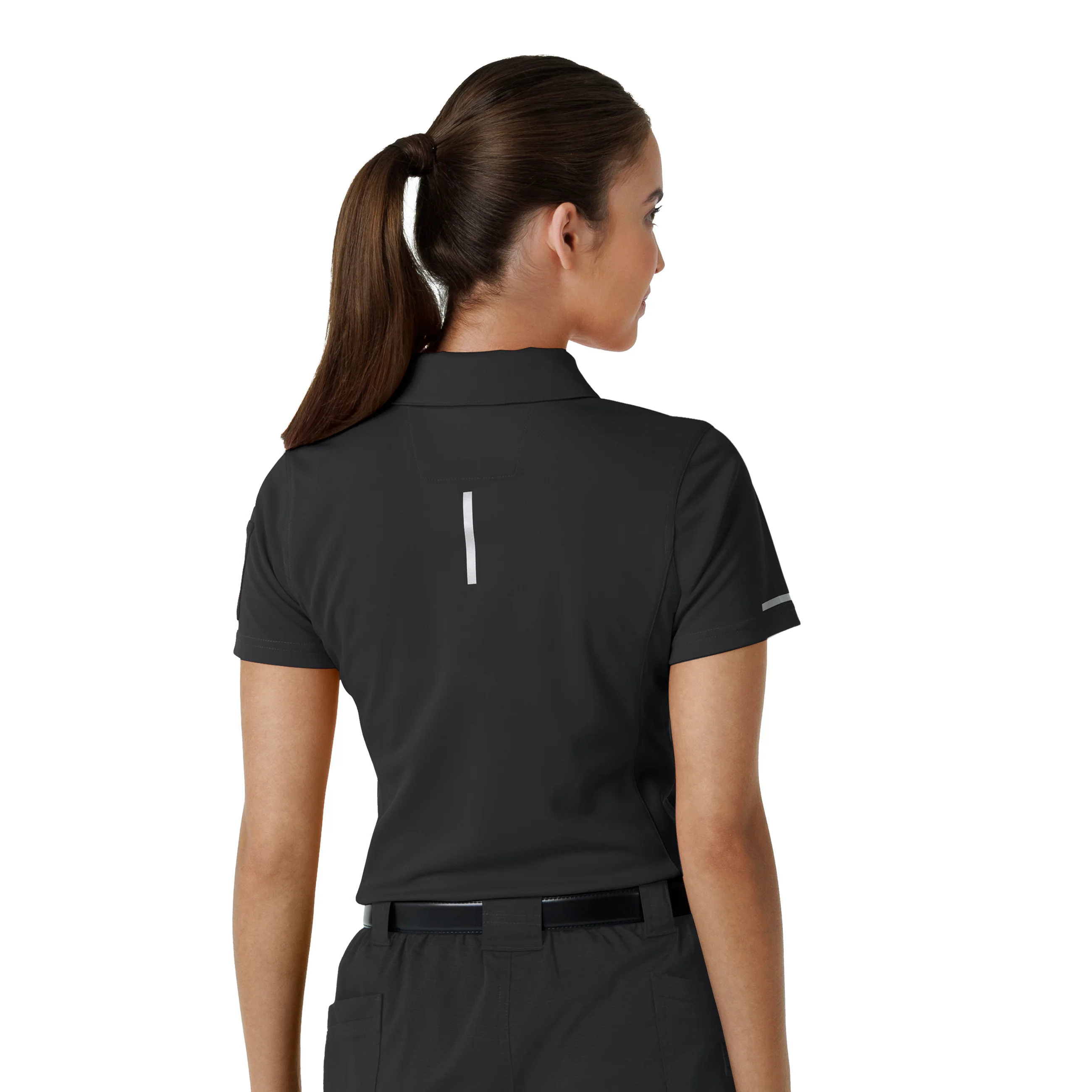 Carhartt Rugged Flex RSCU Women's Lightweight Short Sleeve Polo Scrub Top - Pewter - Image 2