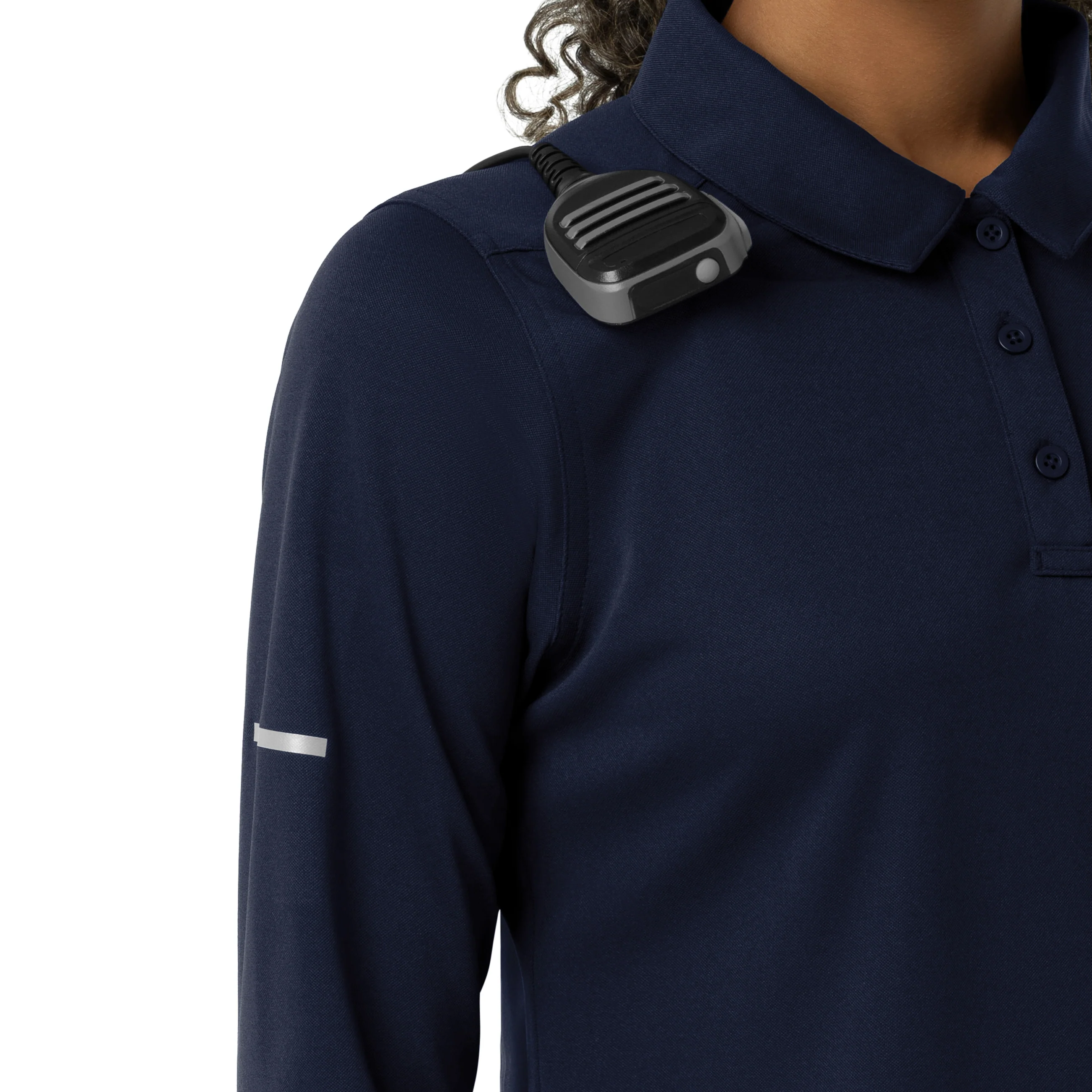 Carhartt Rugged Flex RSCU Women's Heavyweight Long Sleeve Polo Scrub Top - Dark Navy - Image 5