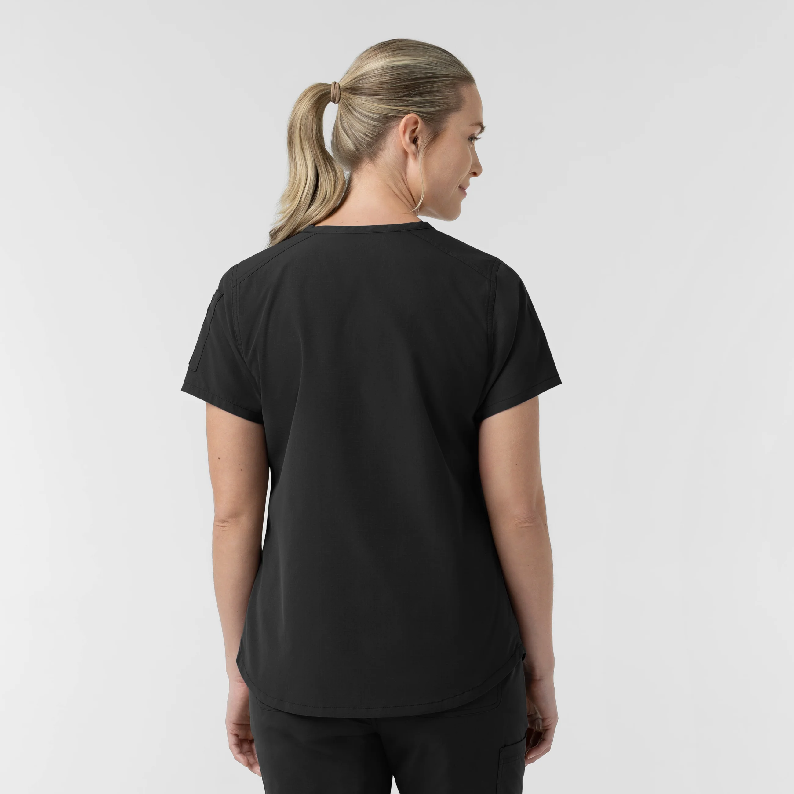 Carhartt Rugged Flex FLD Women's Tuck-in Scrub Top - Black - Image 2