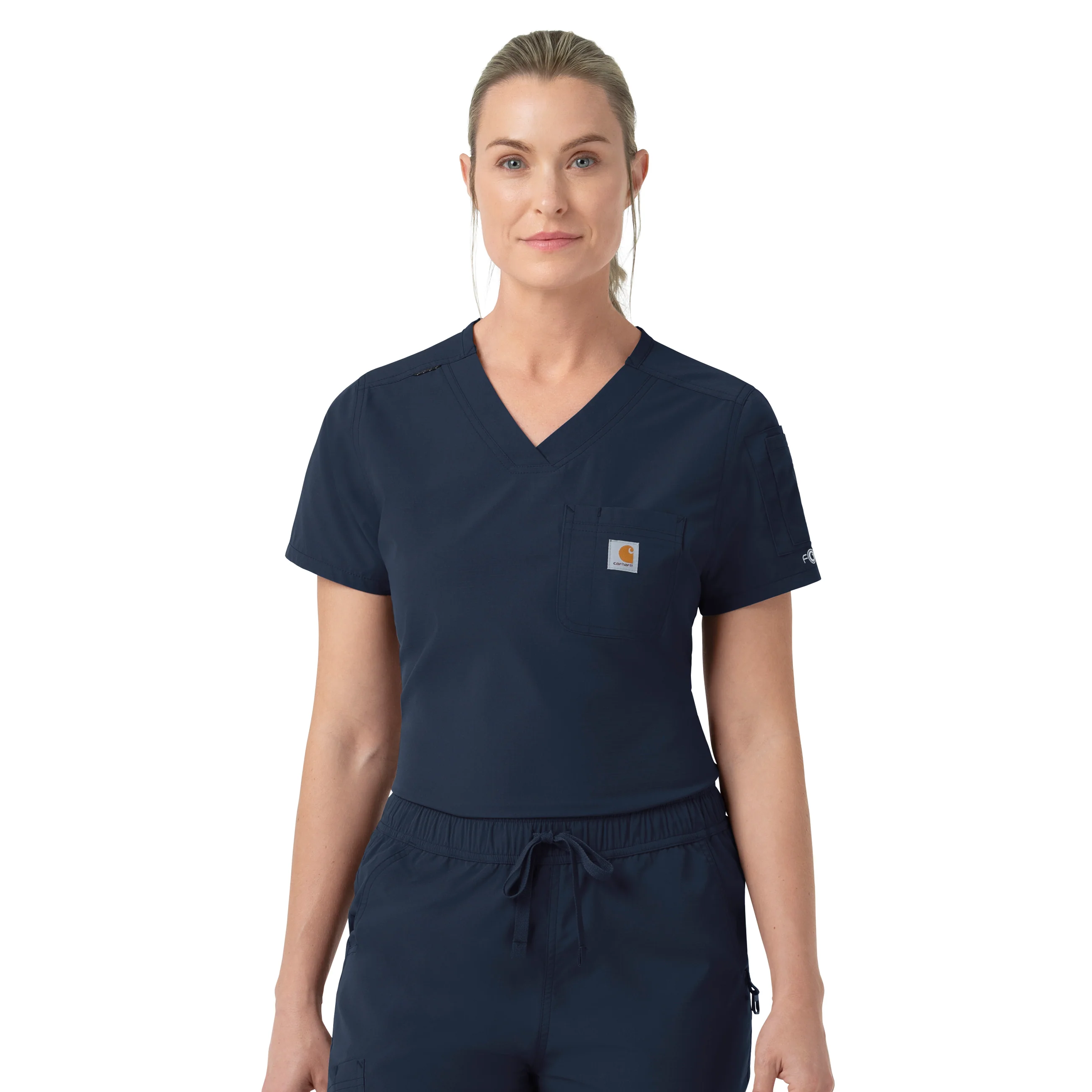 Carhartt Rugged Flex FLD Women's Tuck-in Scrub Top - Navy