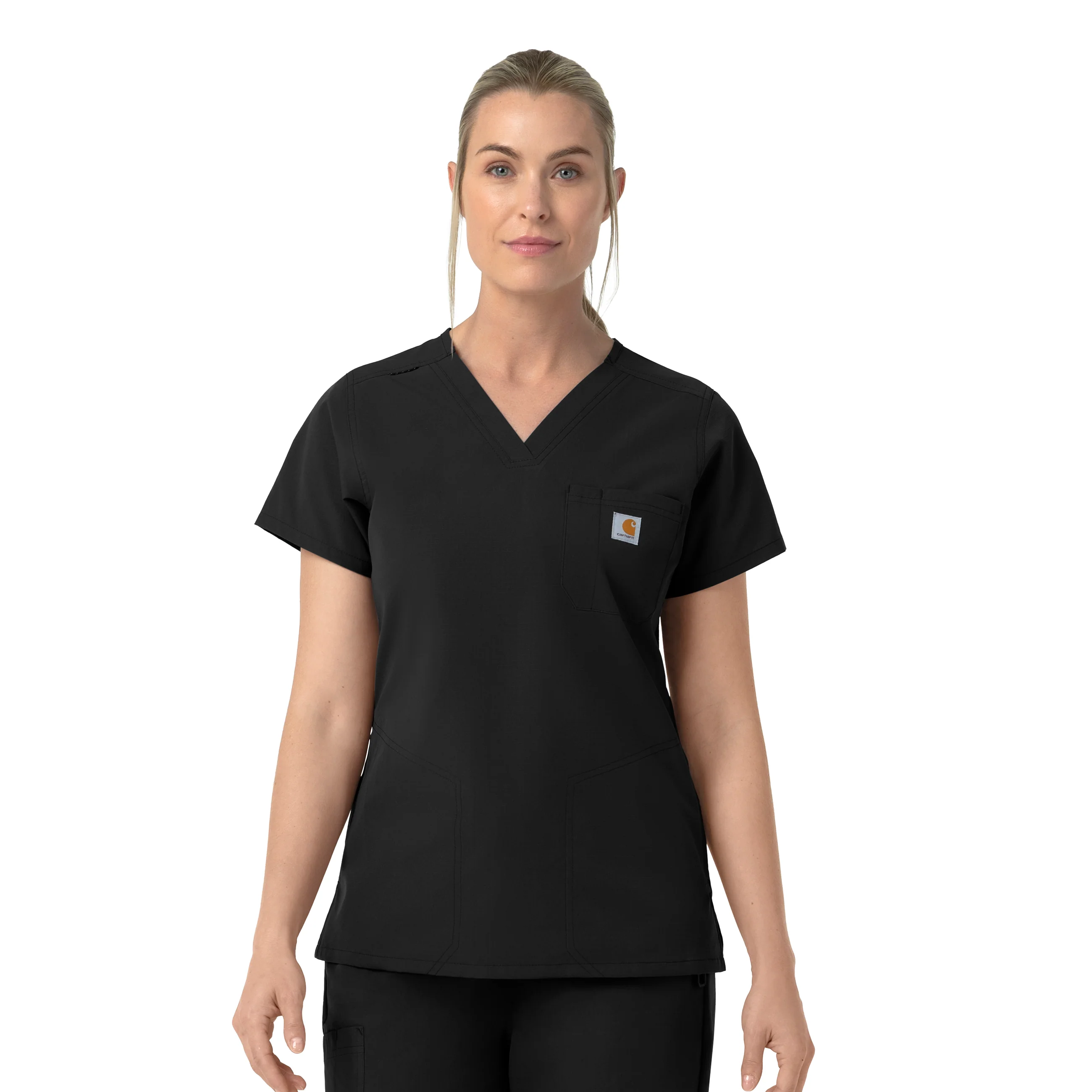 Carhartt Rugged Flex FLD Women's V-Neck Scrub Top - Black