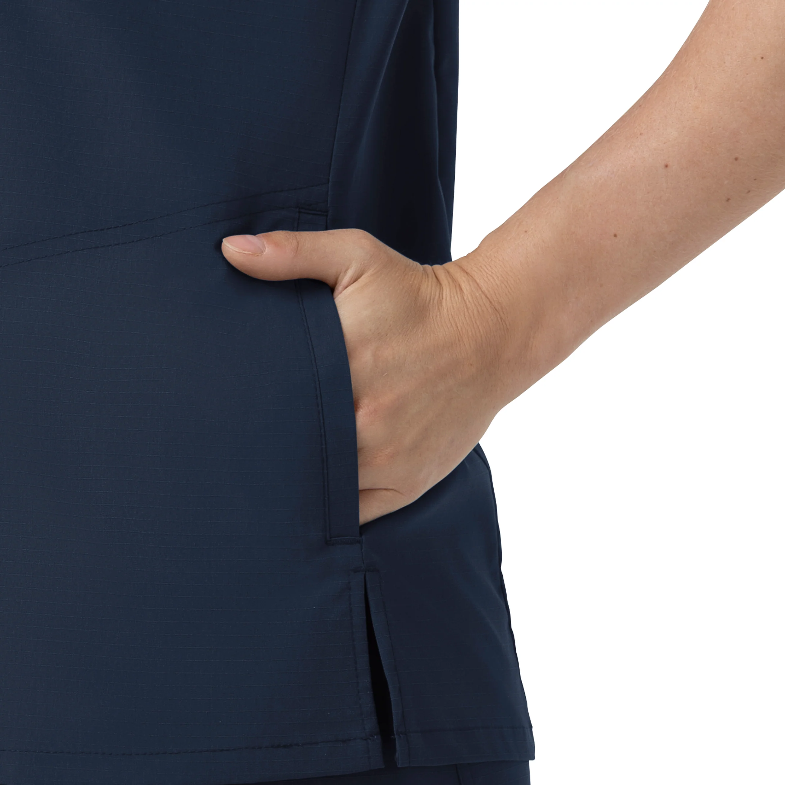 Carhartt Rugged Flex FLD Women's V-Neck Scrub Top - Navy - Image 6