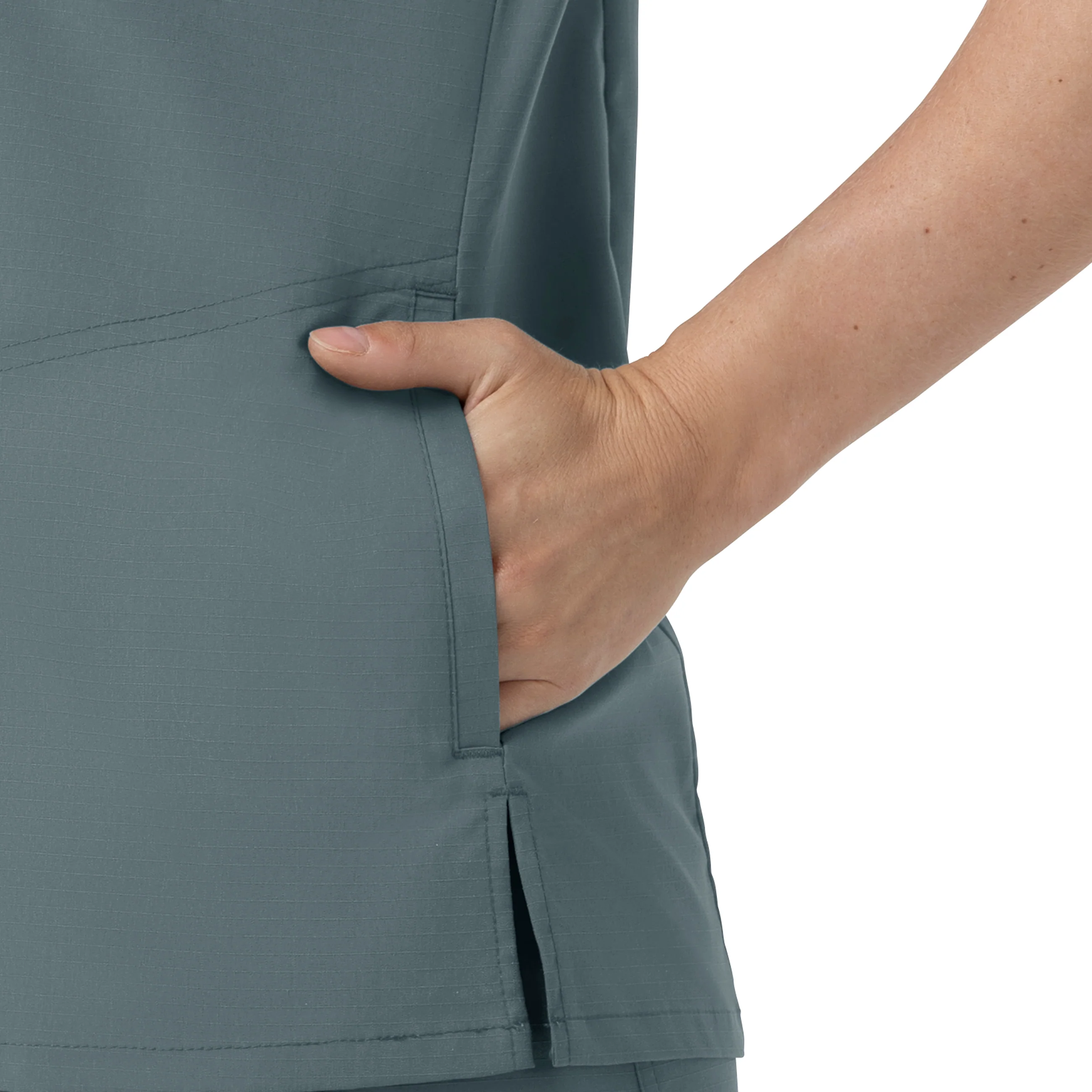 Carhartt Rugged Flex FLD Women's V-Neck Scrub Top - Rolling Thunder - Image 6