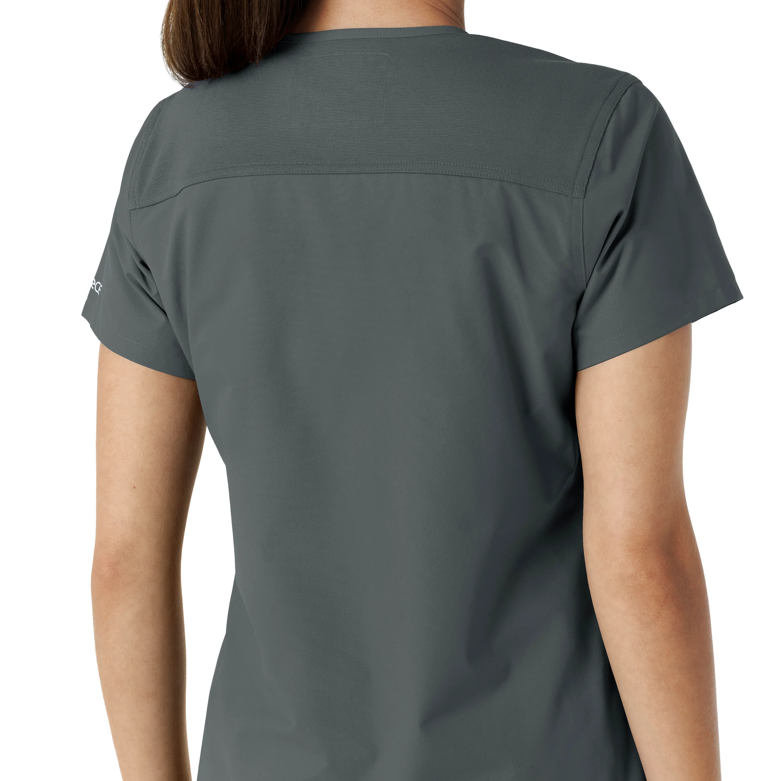 Carhartt Force Essentials Women's V-Neck Knit Panel Scrub Top - Pewter - Image 8