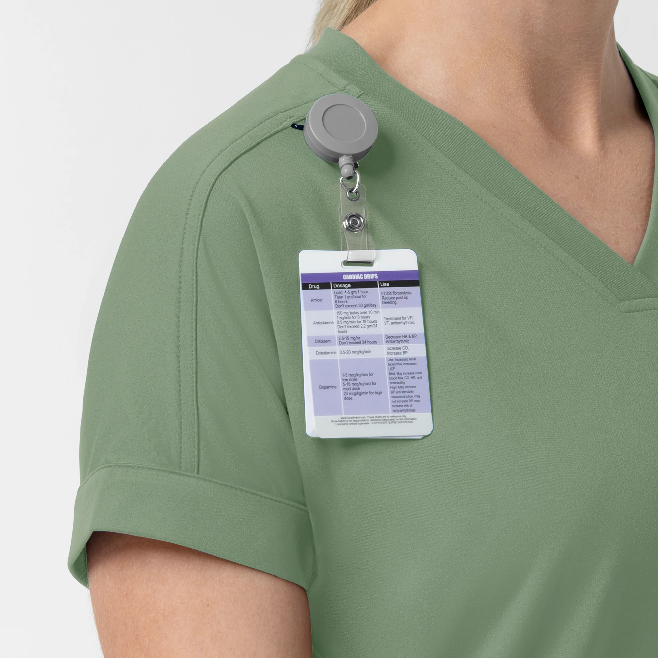 Carhartt Force Cross-Flex Knit Women's V-Neck Scrub Top - Green Slate - Image 9