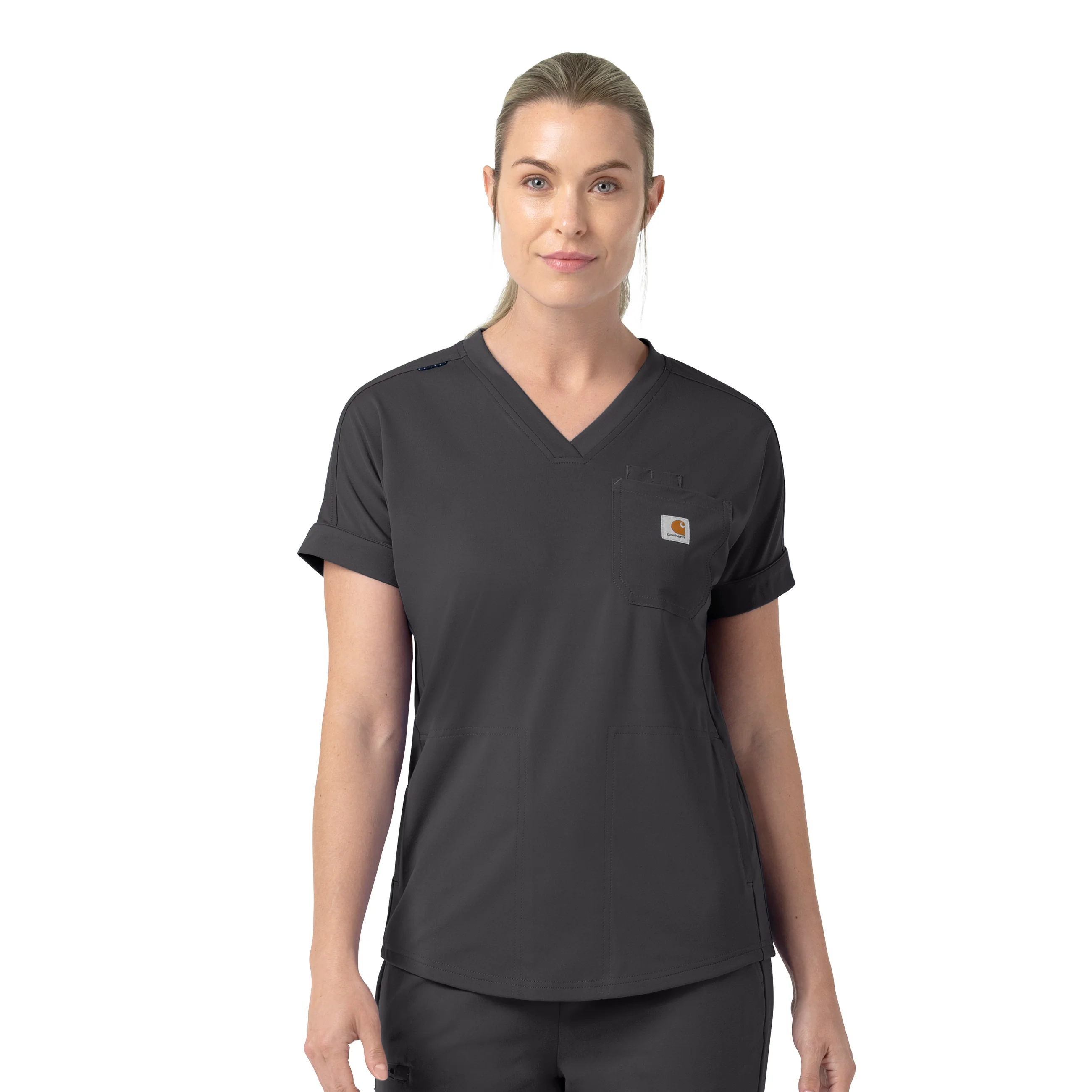 Carhartt Force Cross-Flex Knit Women's V-Neck Scrub Top - Colors