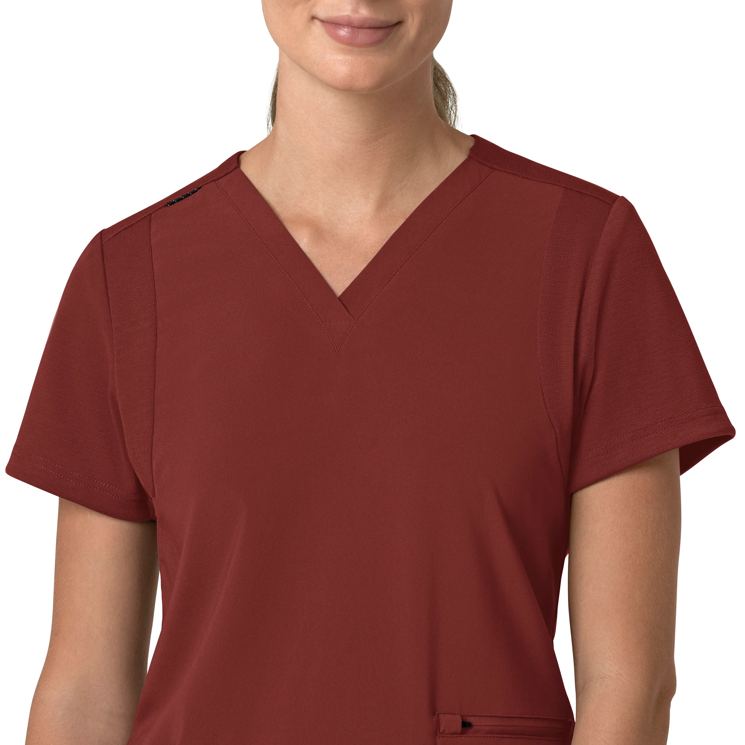 Carhartt Force Cross-Flex Women's Flex Panel V-Neck Scrub Top - Amber Terrain - Image 5