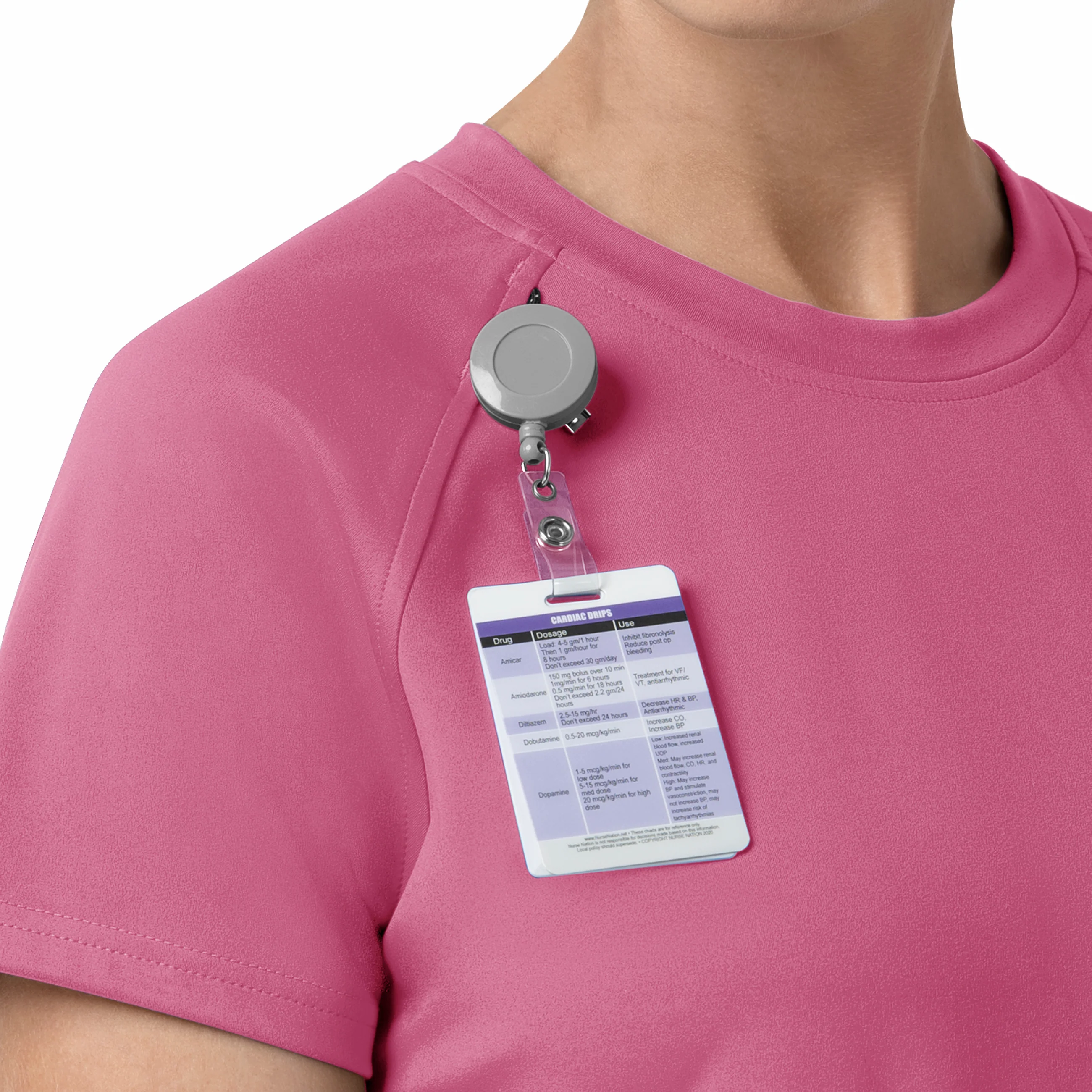 Carhartt Force Cross-Flex Knit Women's Crew Neck Scrub Top - Electric Fuschia - Image 8