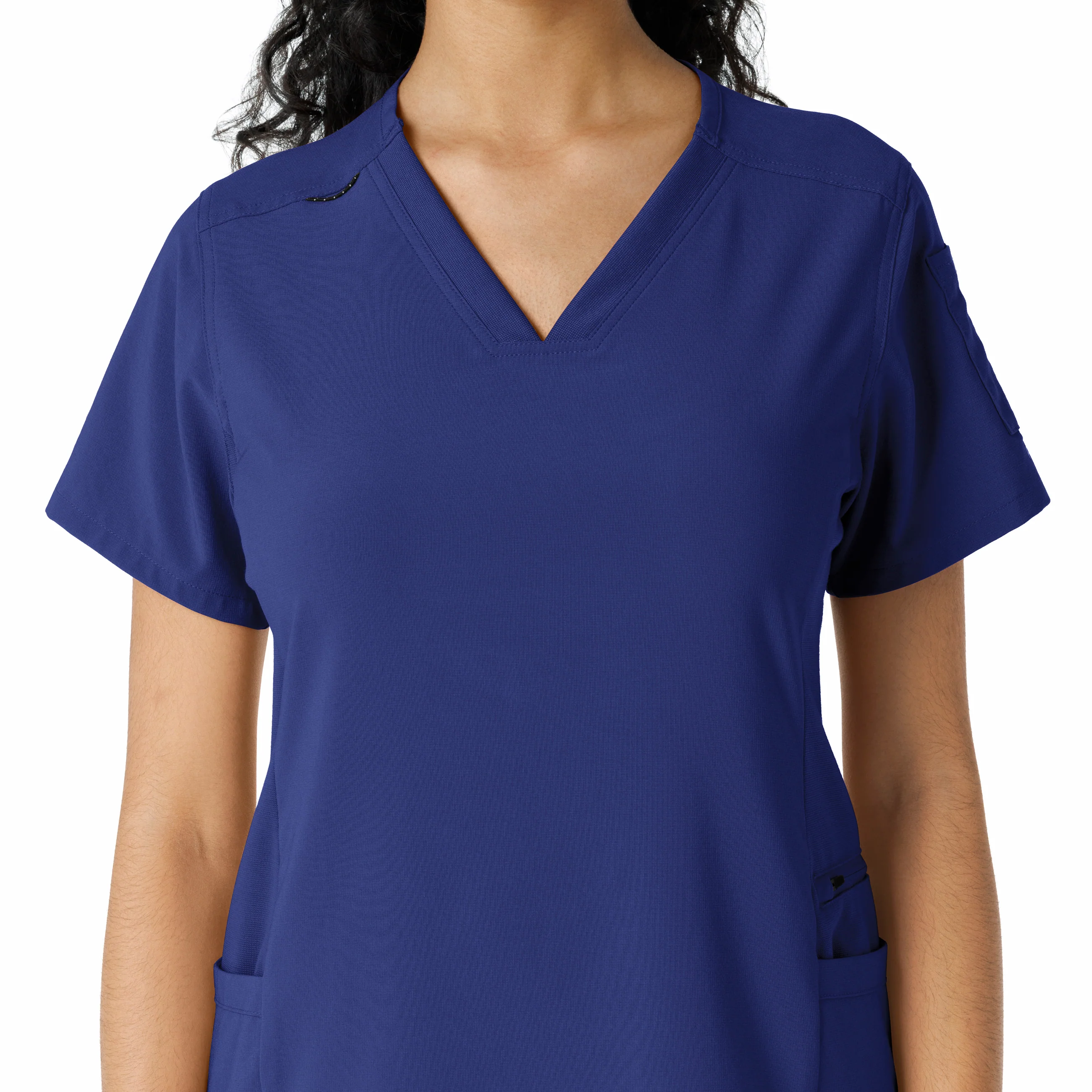 Carhartt Force Cross-Flex Women's Knit Panel Scrub Top - Galaxy Blue - Image 5