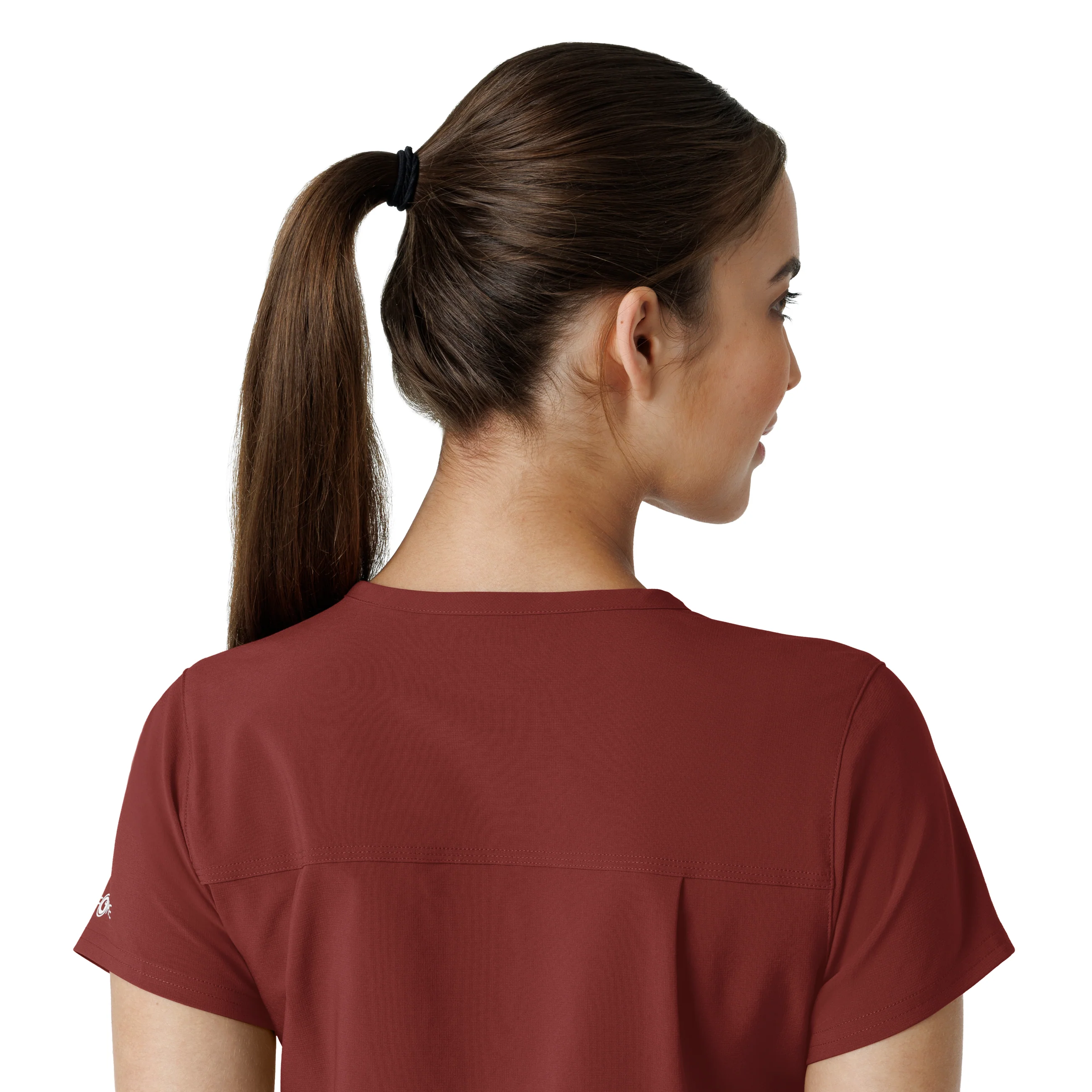 Carhartt Force Cross-Flex Women's Tuck-In Scrub Top - Amber Terrain - Image 7