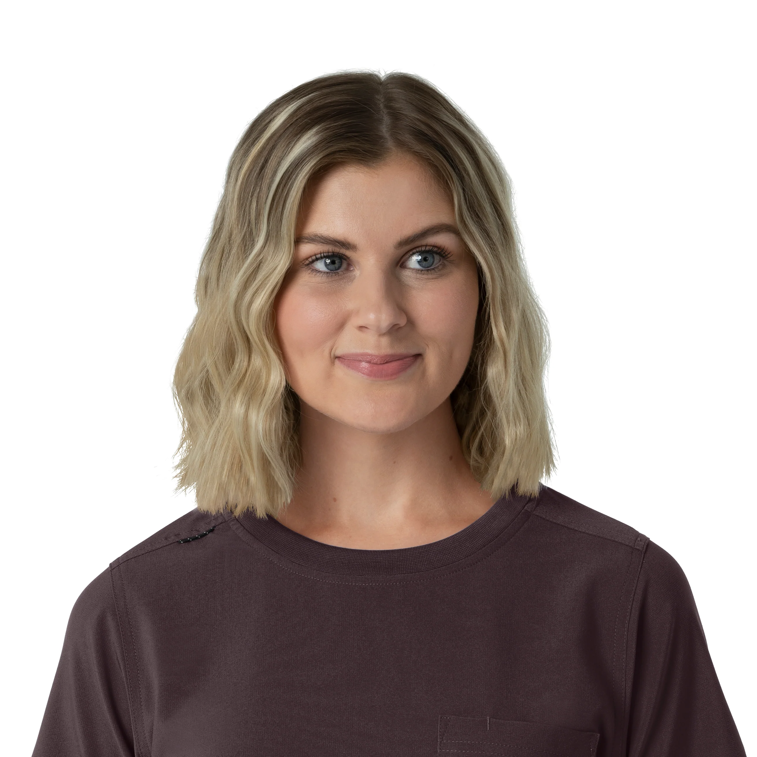 Carhartt Force Cross-Flex Women's Crew Neck Scrub Top - Dark Sepia - Image 5