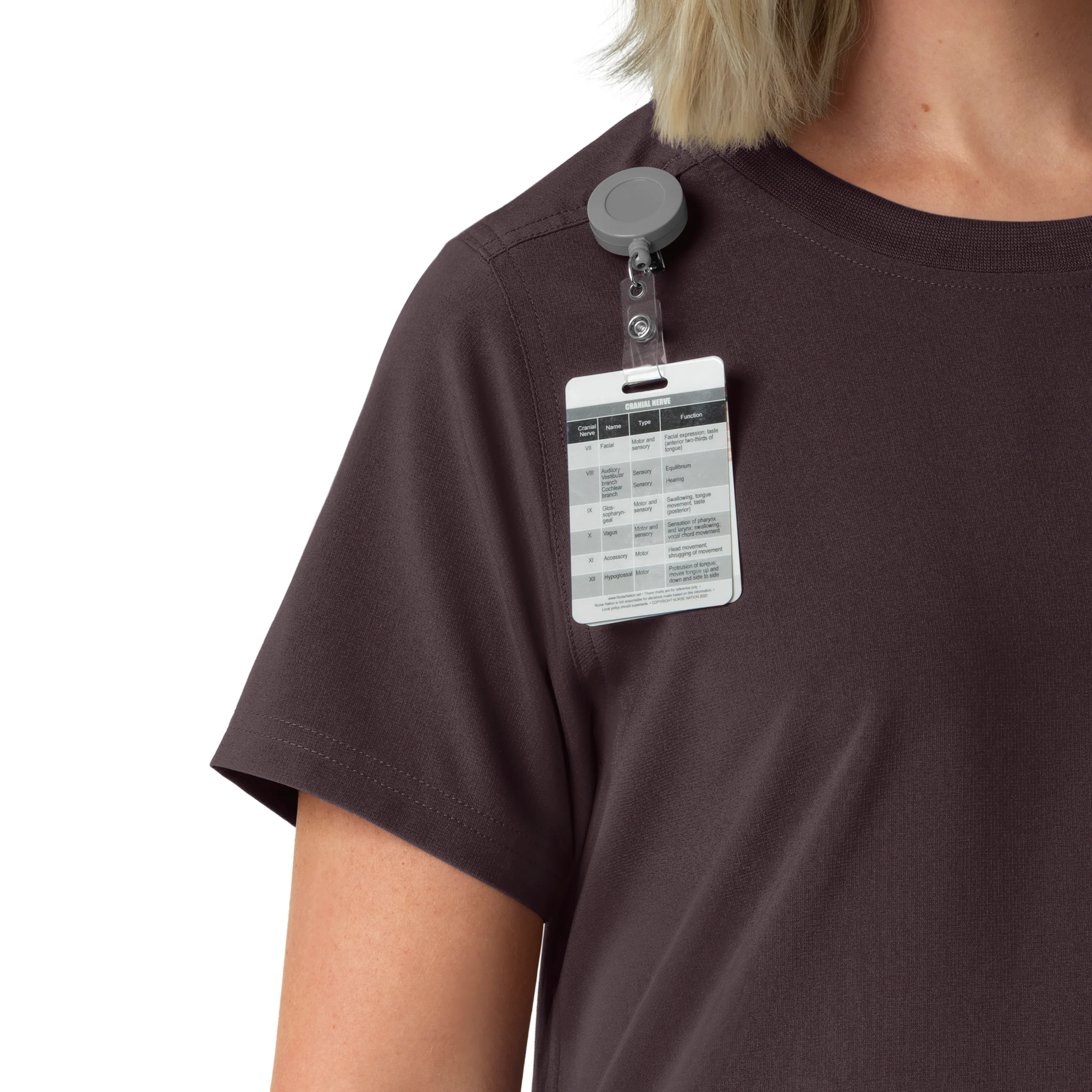 Carhartt Force Cross-Flex Women's Crew Neck Scrub Top - Dark Sepia - Image 6