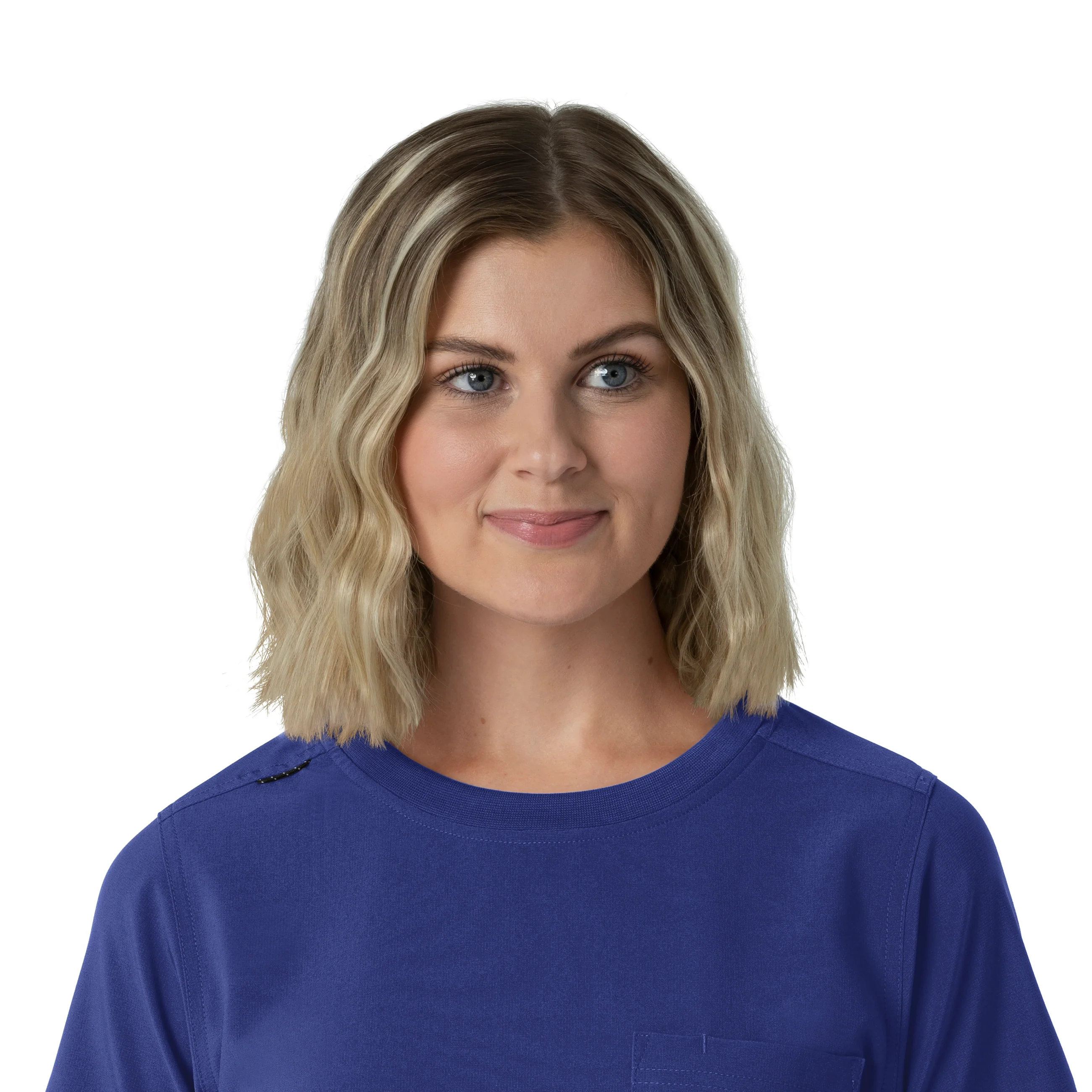 Carhartt Force Cross-Flex Women's Crew Neck Scrub Top - Galaxy Blue - Image 5