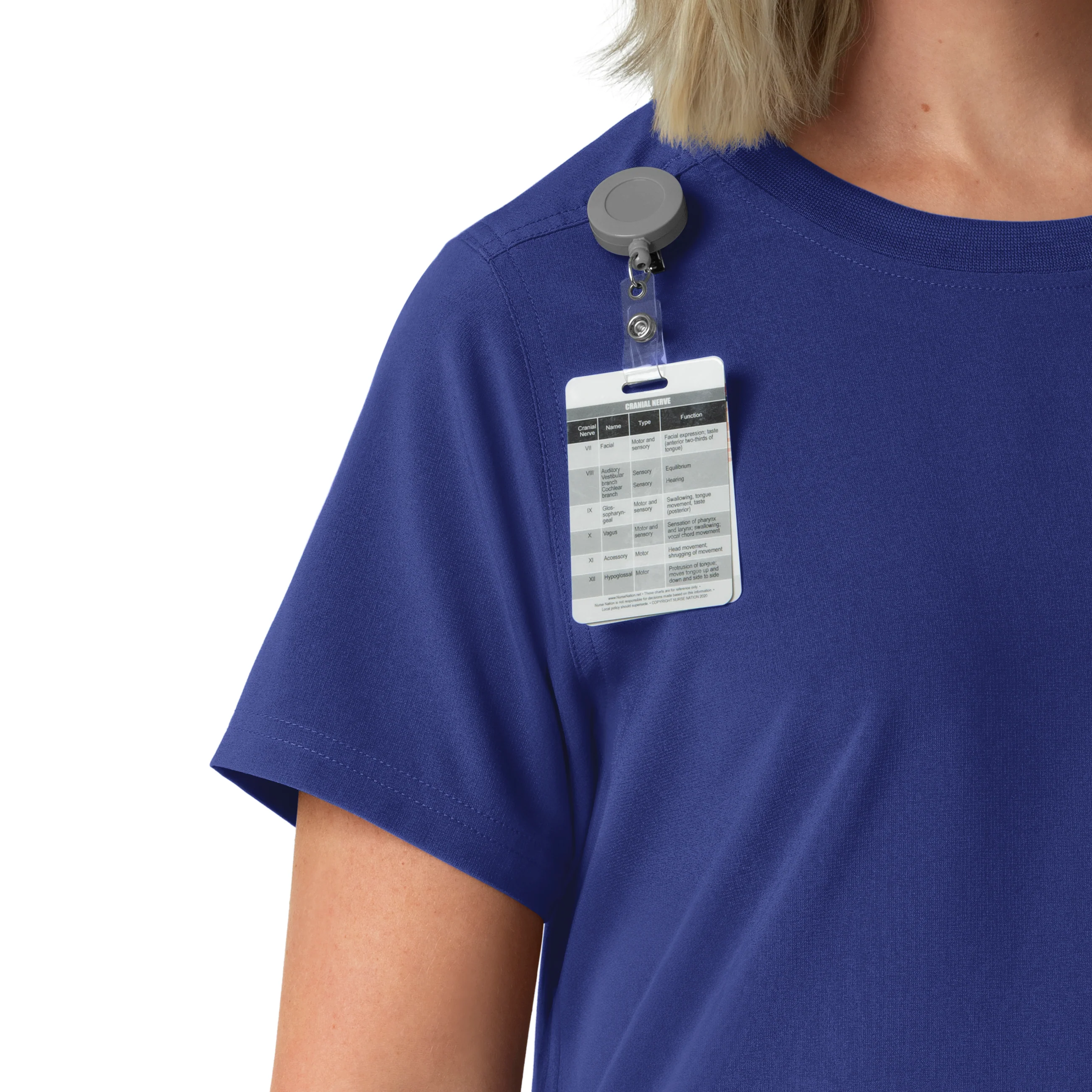 Carhartt Force Cross-Flex Women's Crew Neck Scrub Top - Galaxy Blue - Image 6