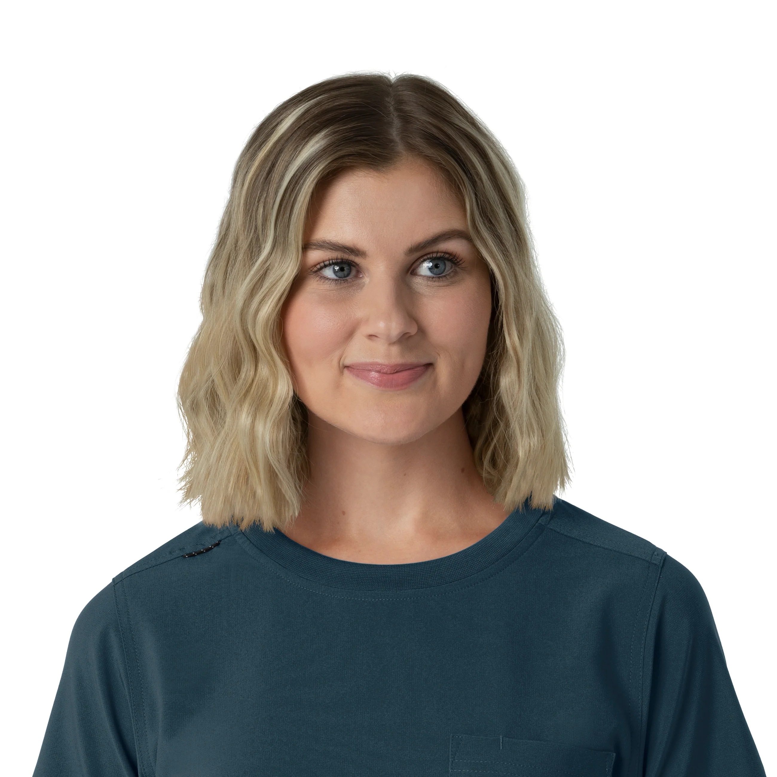 Carhartt Force Cross-Flex Women's Crew Neck Scrub Top - Navy - Image 5