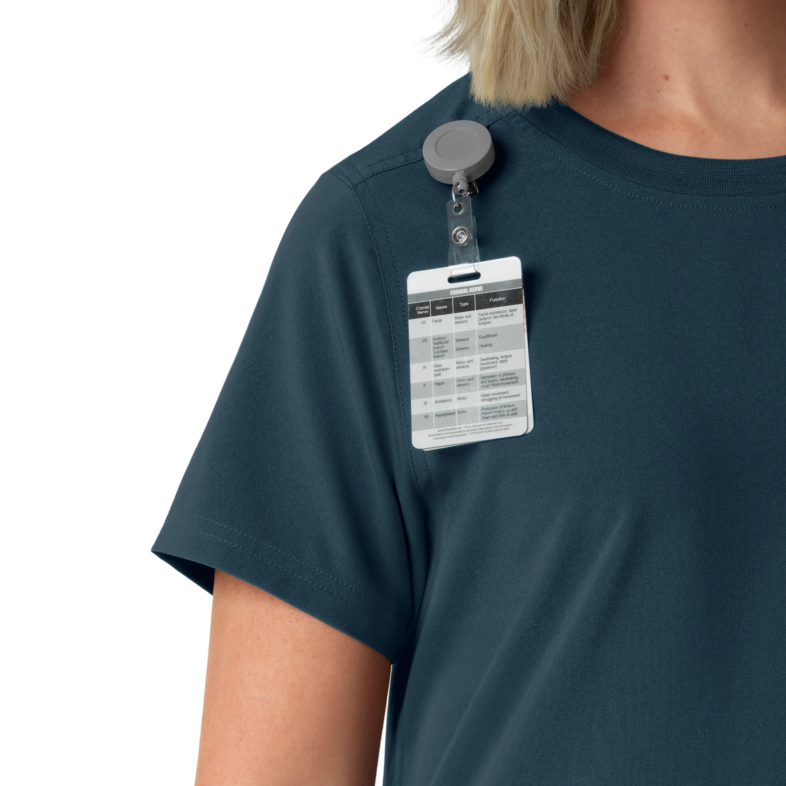 Carhartt Force Cross-Flex Women's Crew Neck Scrub Top - Navy - Image 6