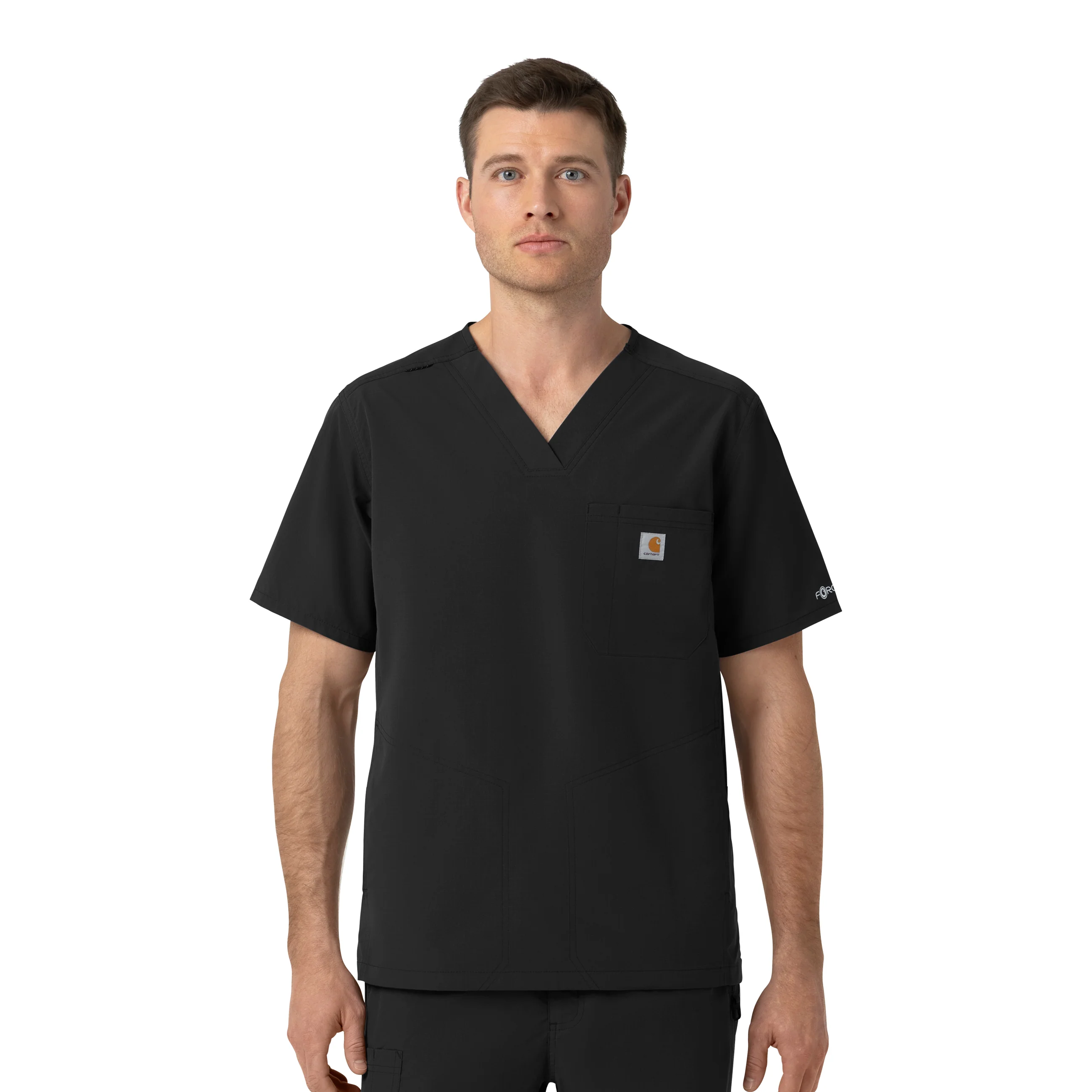 Carhartt Rugged Flex FLD Men's Ripstop V-Neck Scrub Top - Black