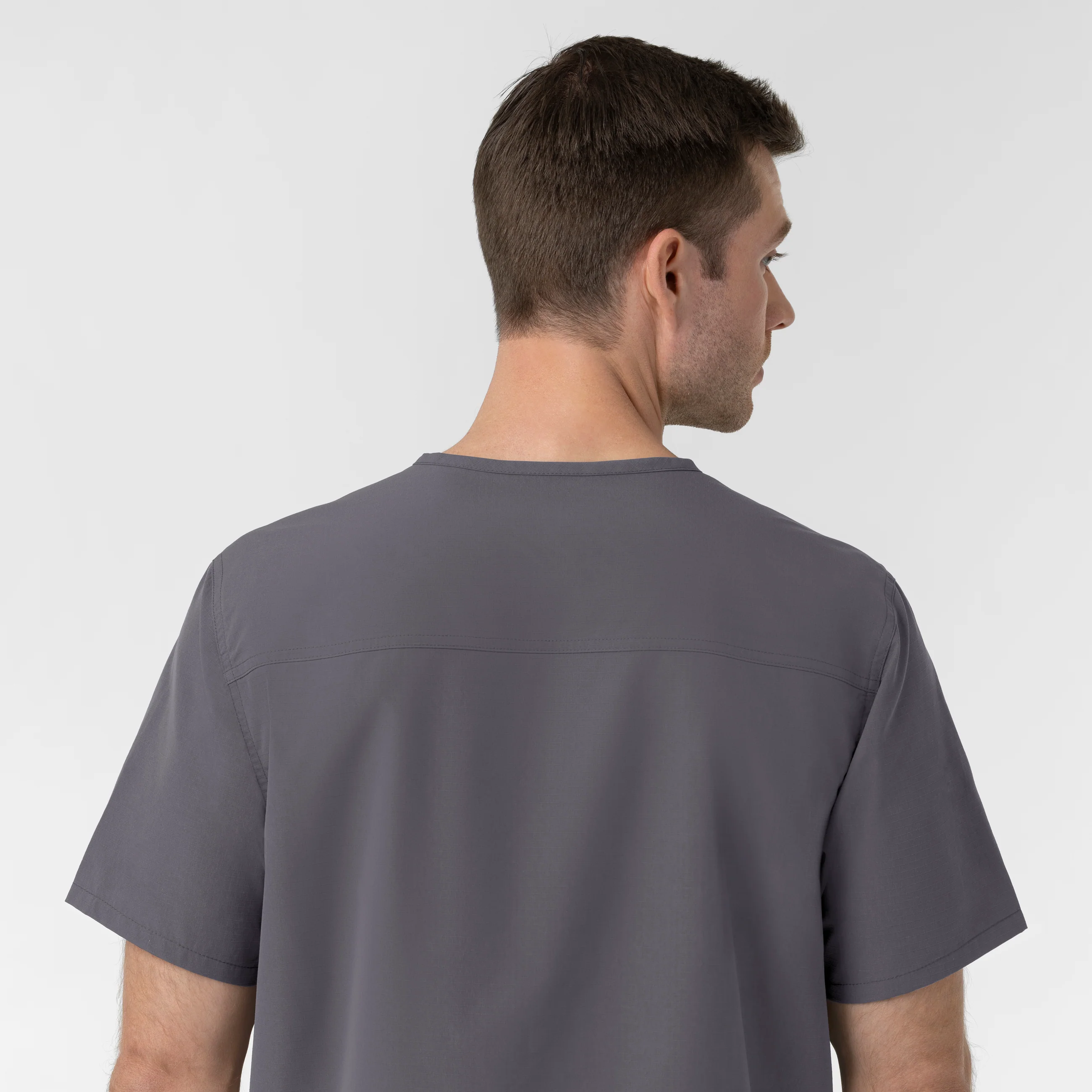 Carhartt Rugged Flex FLD Men's Ripstop V-Neck Scrub Top - Pewter - Image 10