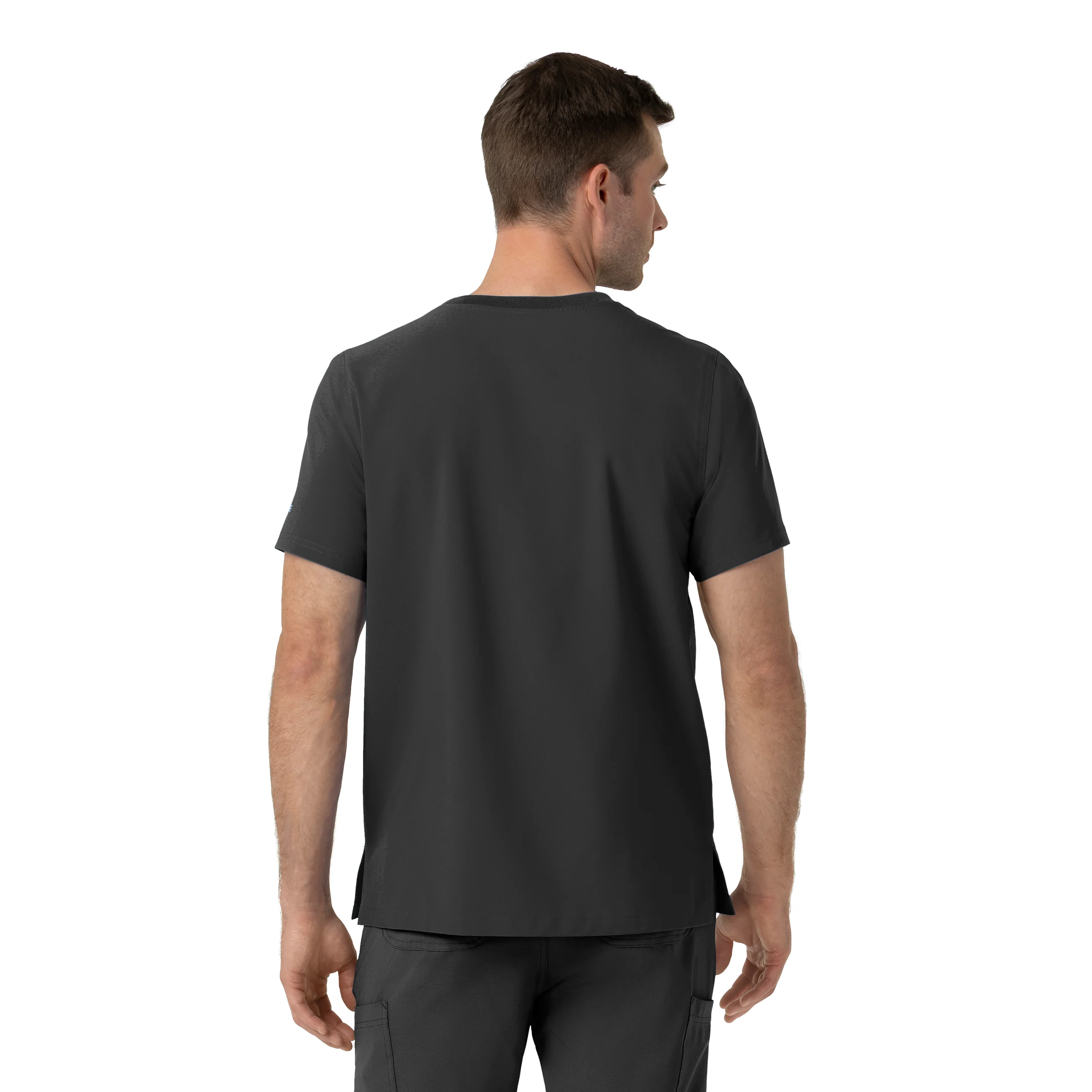 Carhartt Force Cross-Flex Men's Crew Neck Scrub Top - Black - Image 2