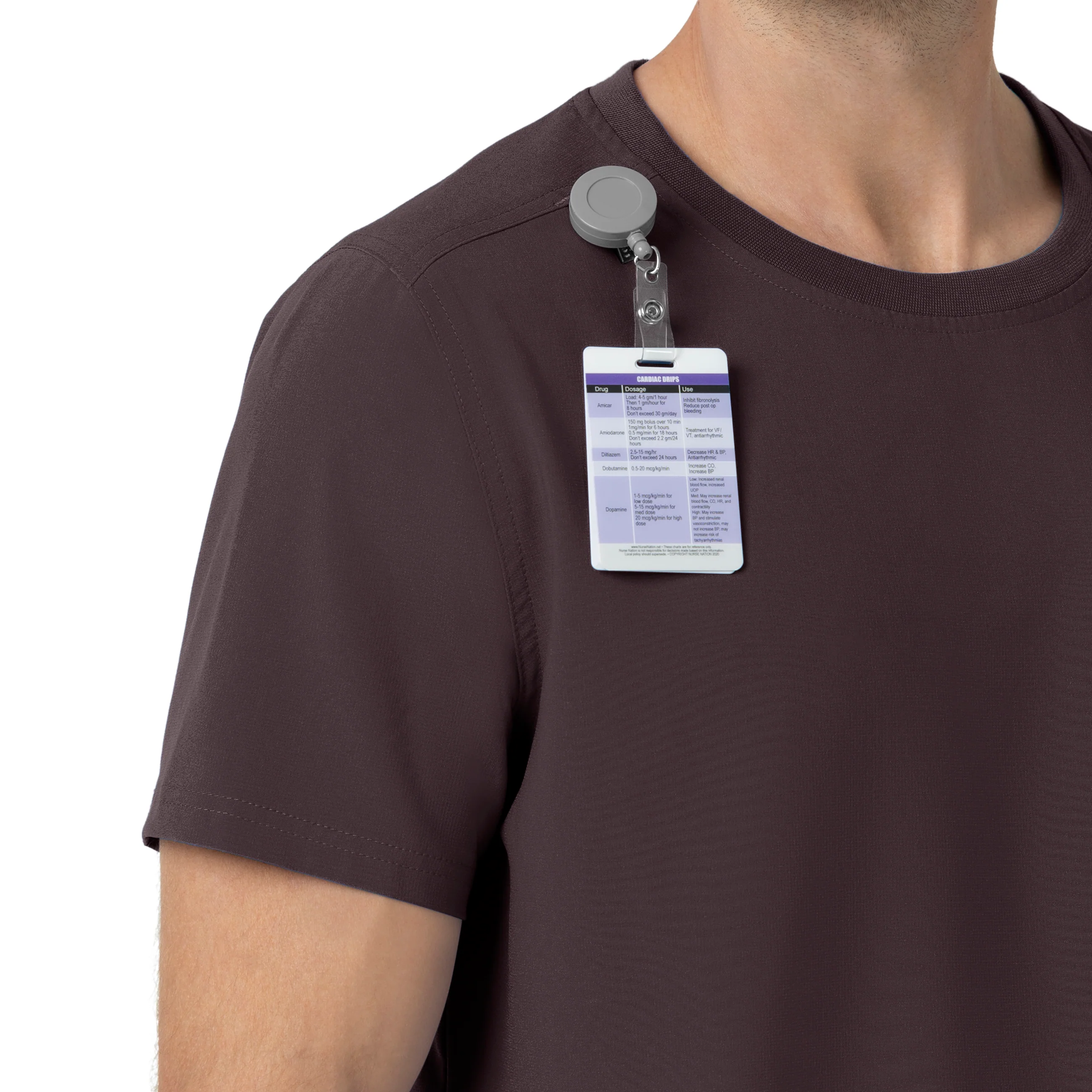 Carhartt Force Cross-Flex Men's Crew Neck Scrub Top - Dark Sepia - Image 6