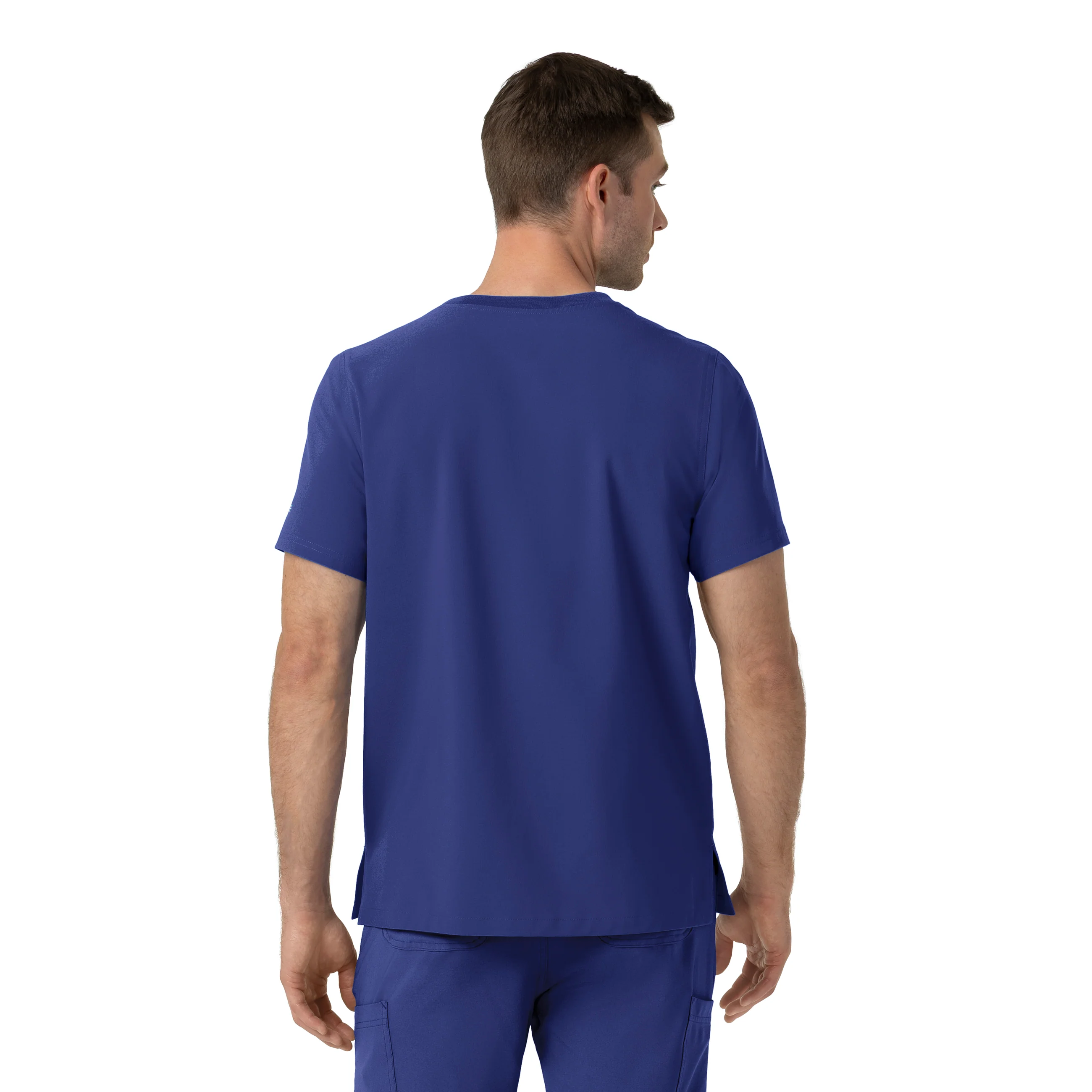 Carhartt Force Cross-Flex Men's Crew Neck Scrub Top - Galaxy Blue - Image 2