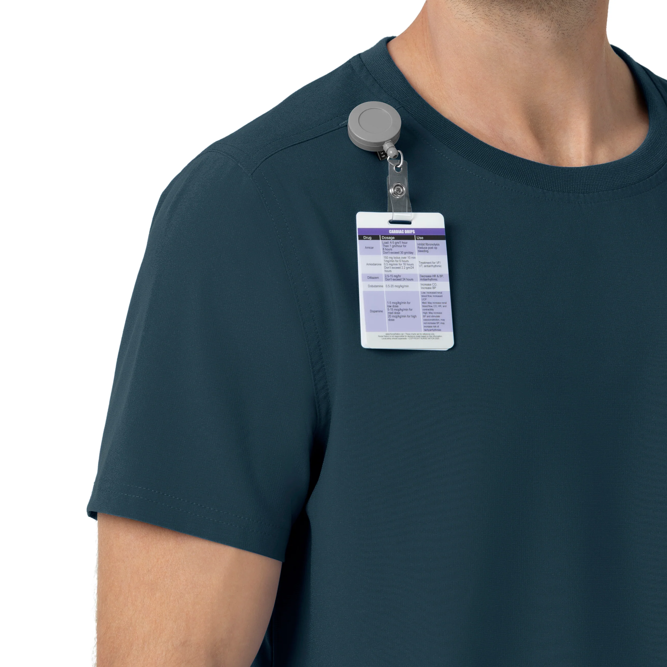 Carhartt Force Cross-Flex Men's Crew Neck Scrub Top - Navy - Image 6