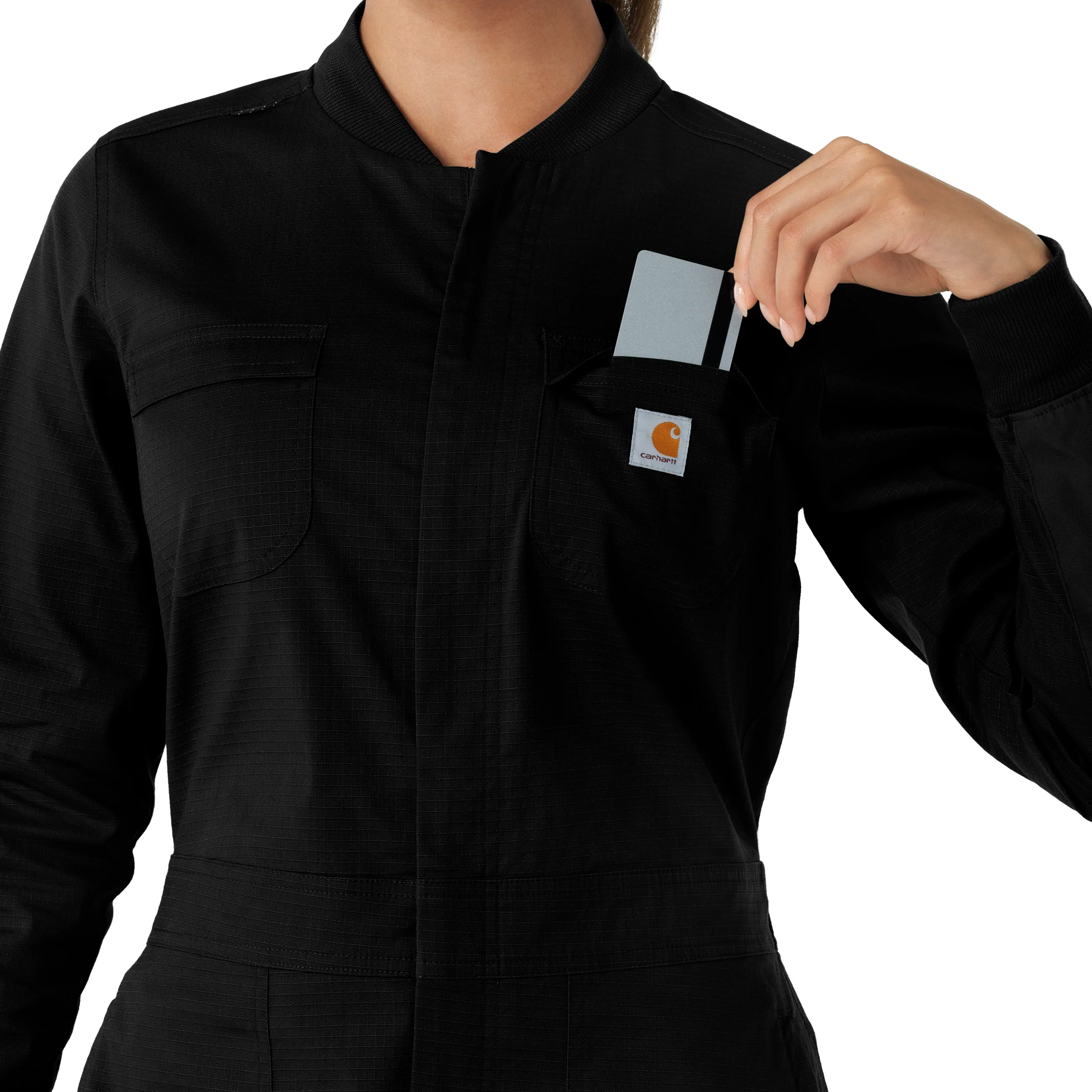 Carhartt Rugged Flex RSCU Women's Ripstop Coverall - Black - Image 8