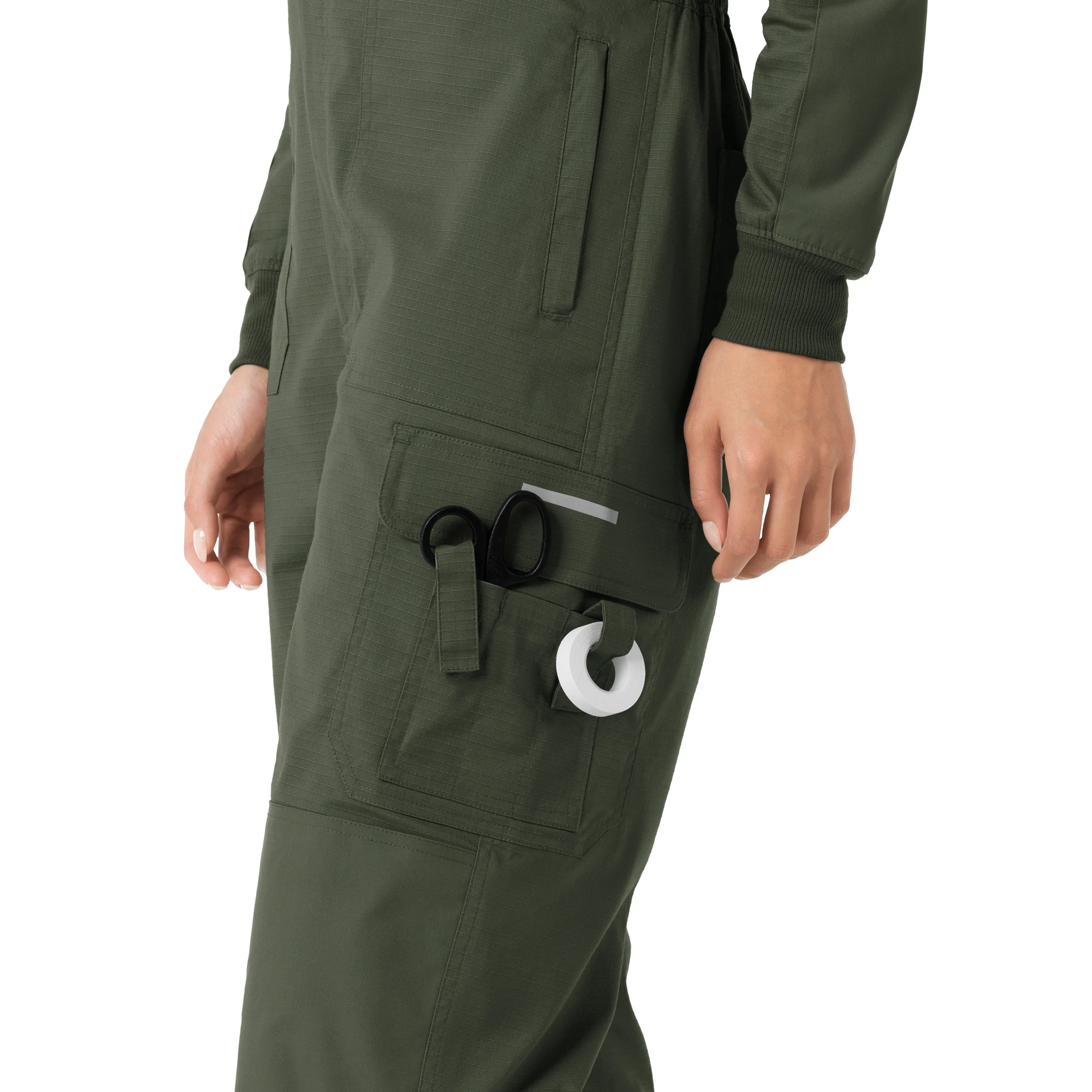 Carhartt Rugged Flex RSCU Women's Ripstop Coverall - Olive - Image 13
