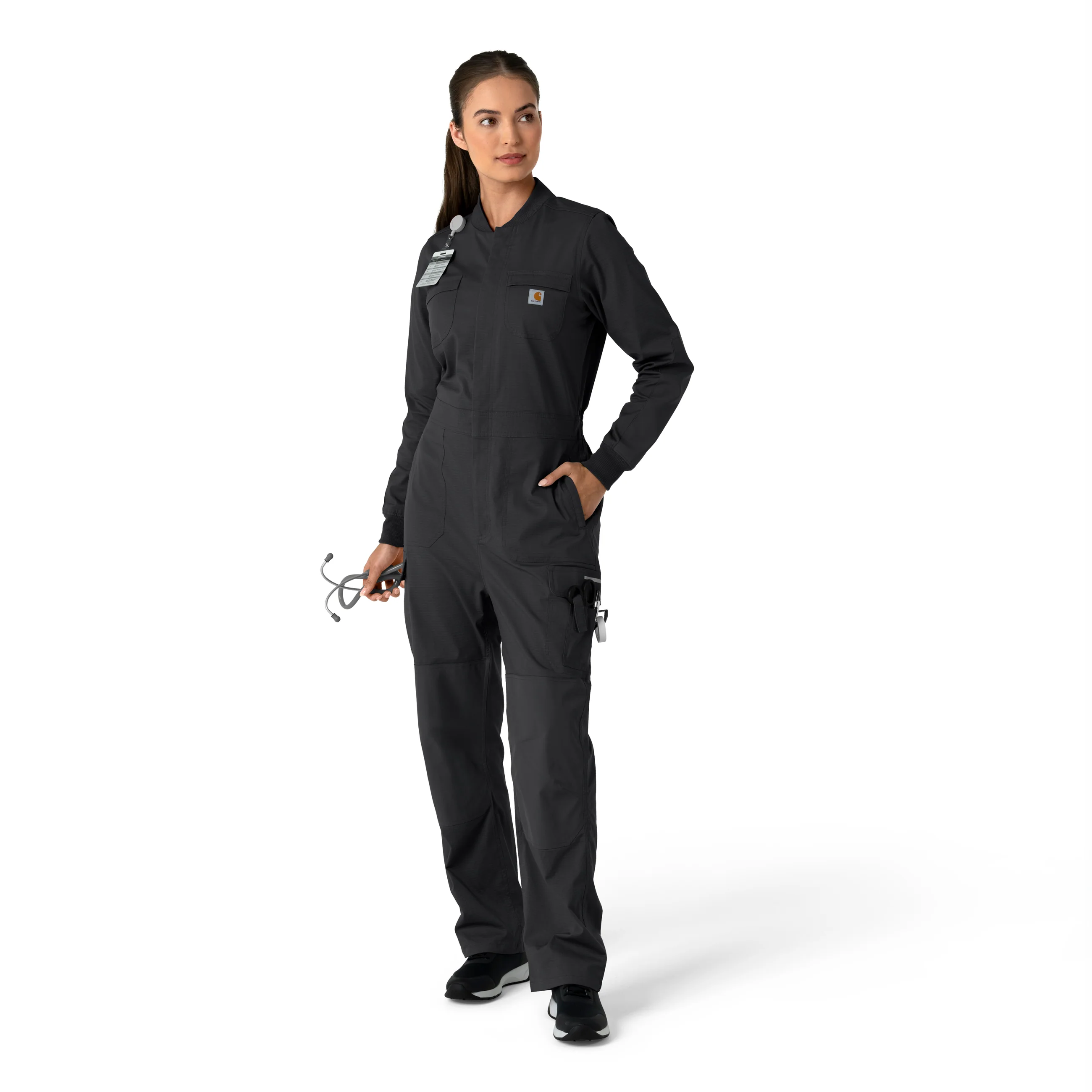 Carhartt Rugged Flex RSCU Women's Ripstop Coverall - Pewter - Image 3