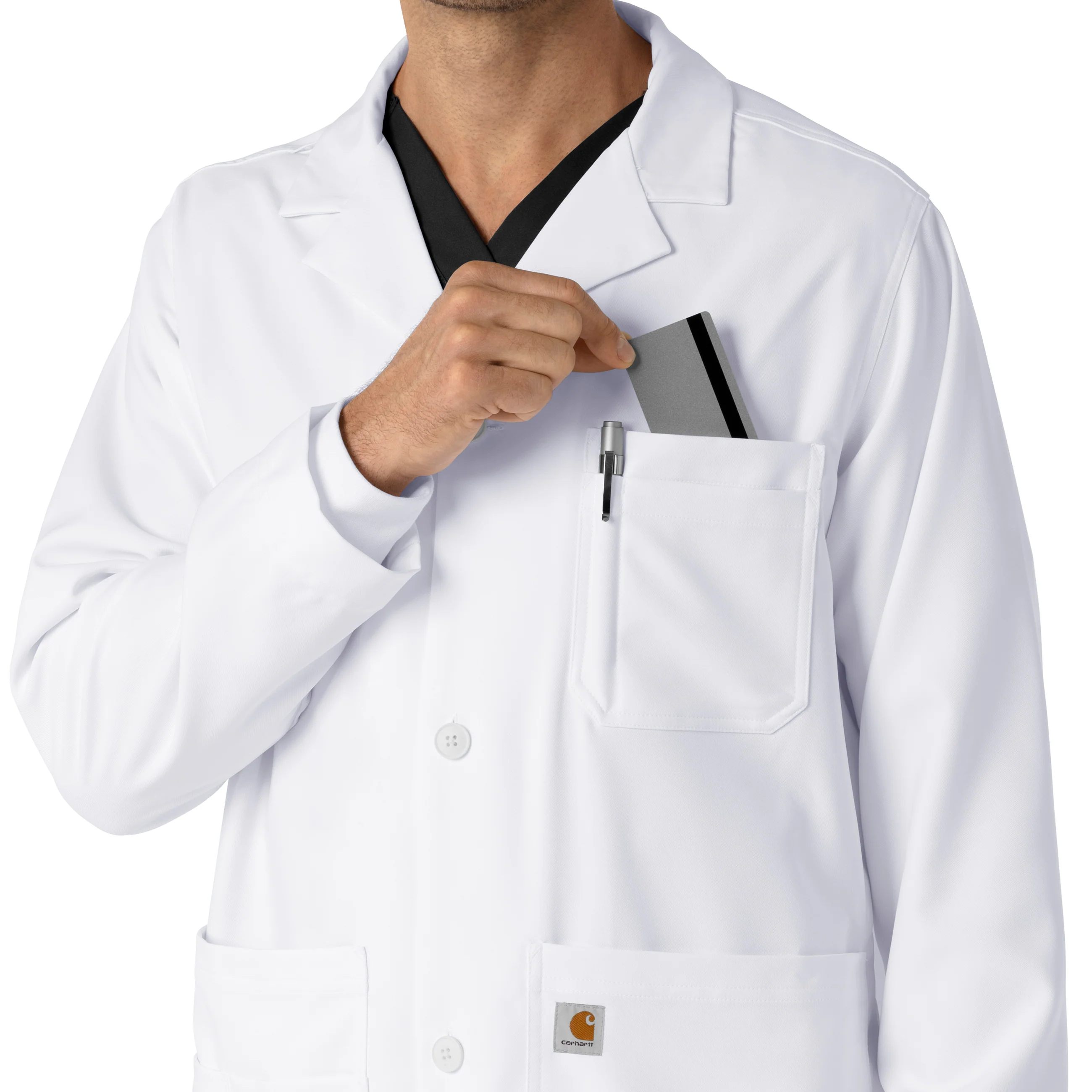 Carhartt Men's Long Lab Coat - White - Image 7