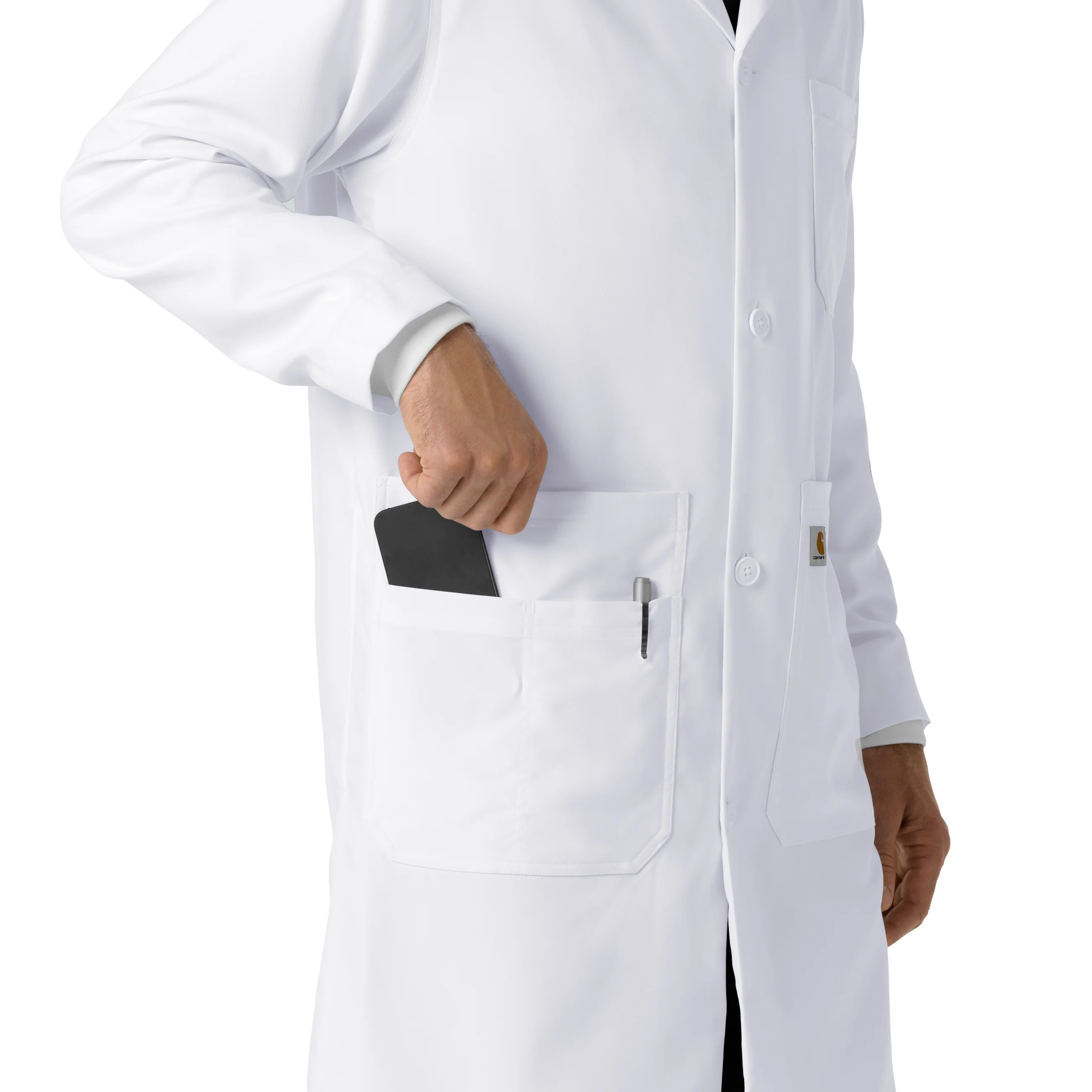 Carhartt Men's Long Lab Coat - White - Image 9