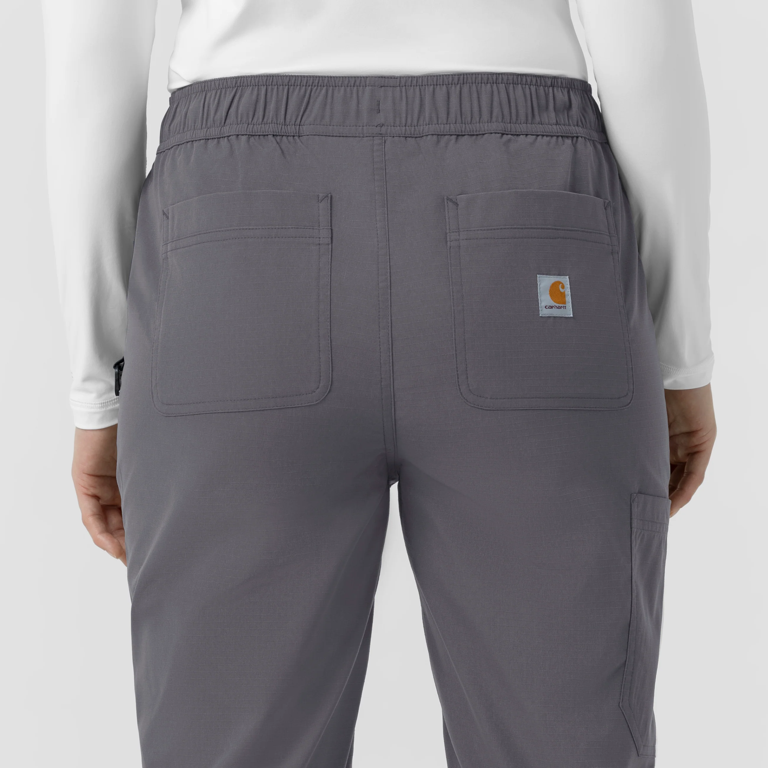 Carhartt Rugged Flex FLD Women's Ripstop Jogger Scrub Pant - Pewter - Image 10