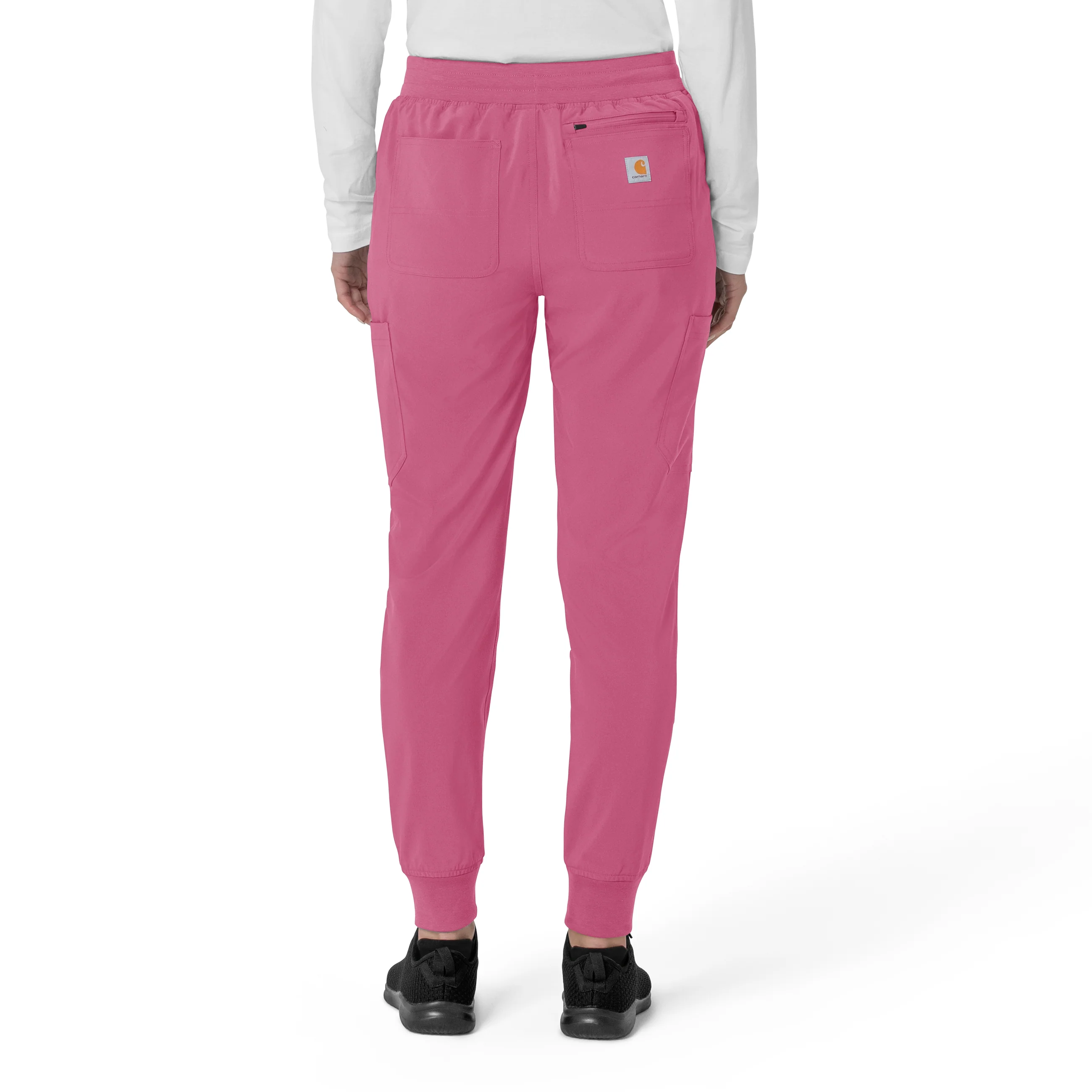 Carhartt Force Cross-Flex Women's Cargo Jogger Scrub Pant - Electric Fuschia - Image 2