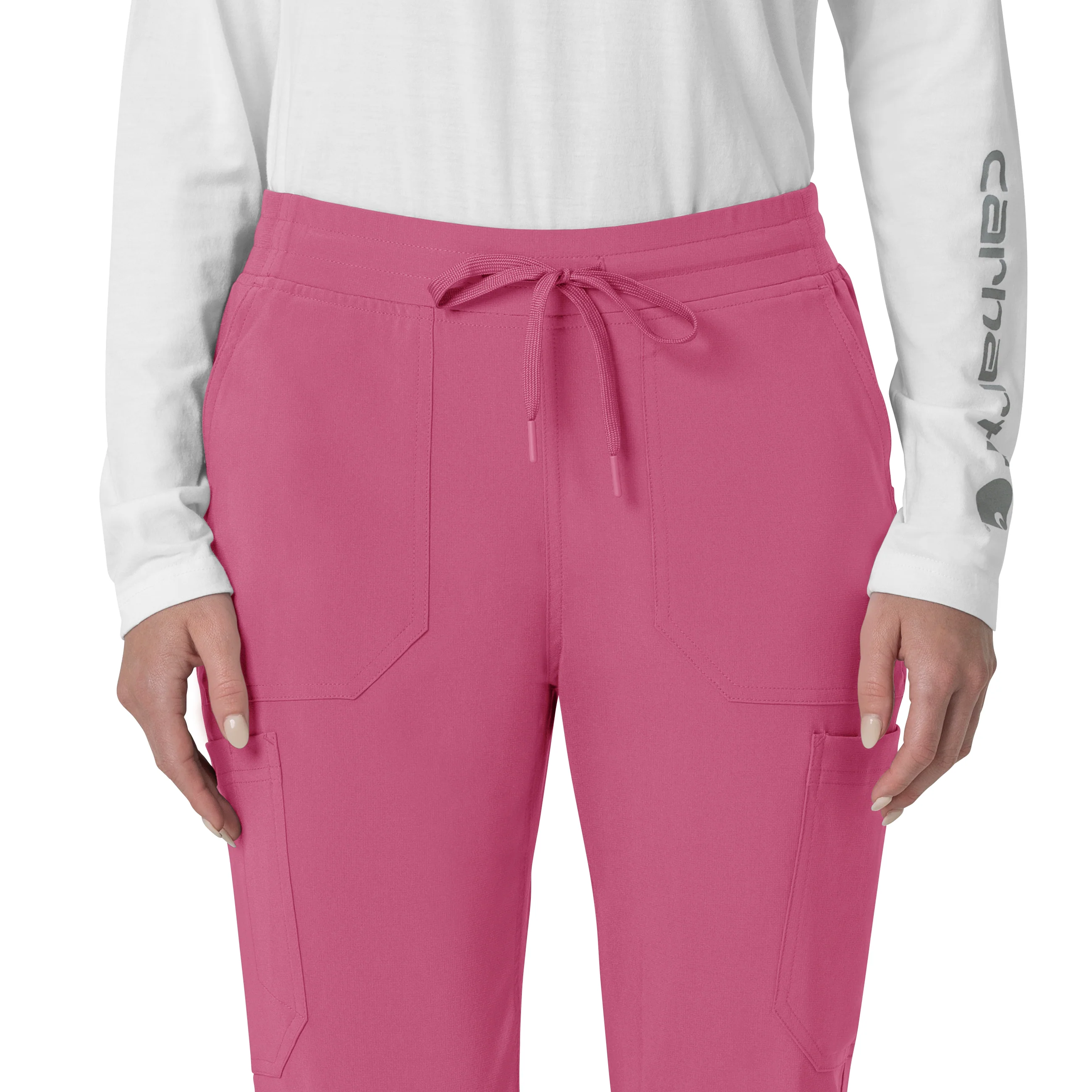 Carhartt Force Cross-Flex Women's Cargo Jogger Scrub Pant - Electric Fuschia - Image 5
