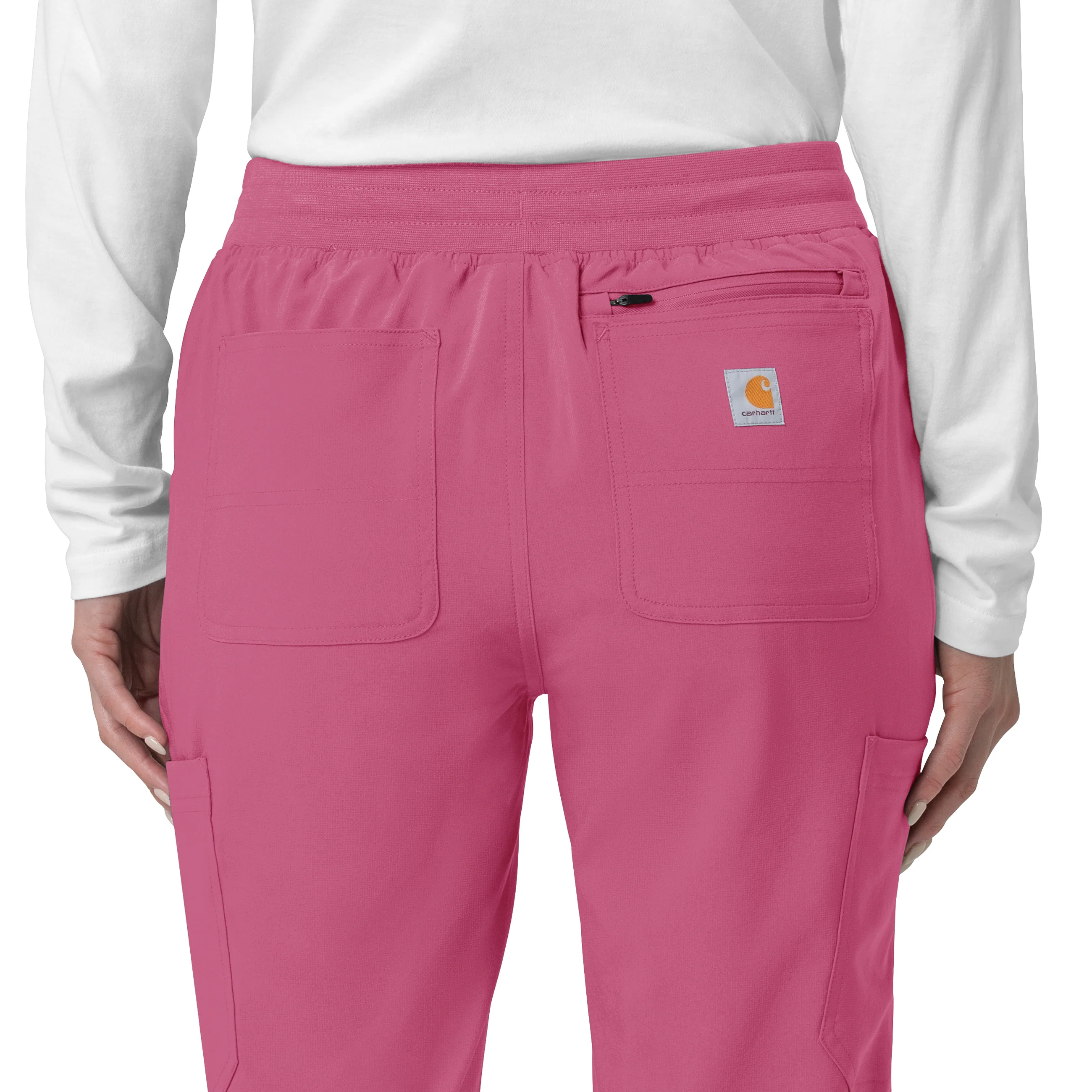 Carhartt Force Cross-Flex Women's Cargo Jogger Scrub Pant - Electric Fuschia - Image 6