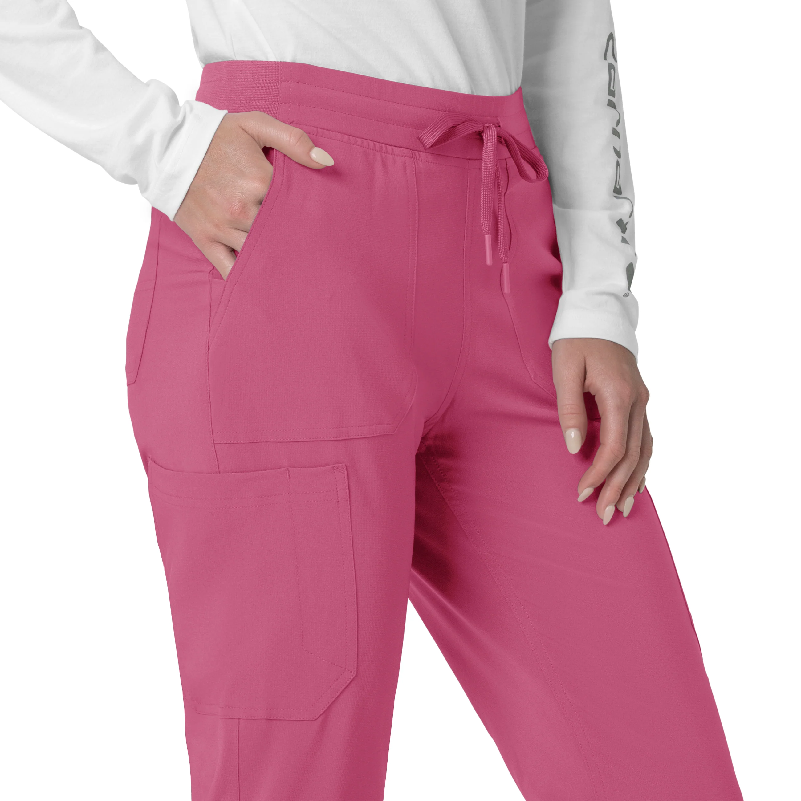 Carhartt Force Cross-Flex Women's Cargo Jogger Scrub Pant - Electric Fuschia - Image 7