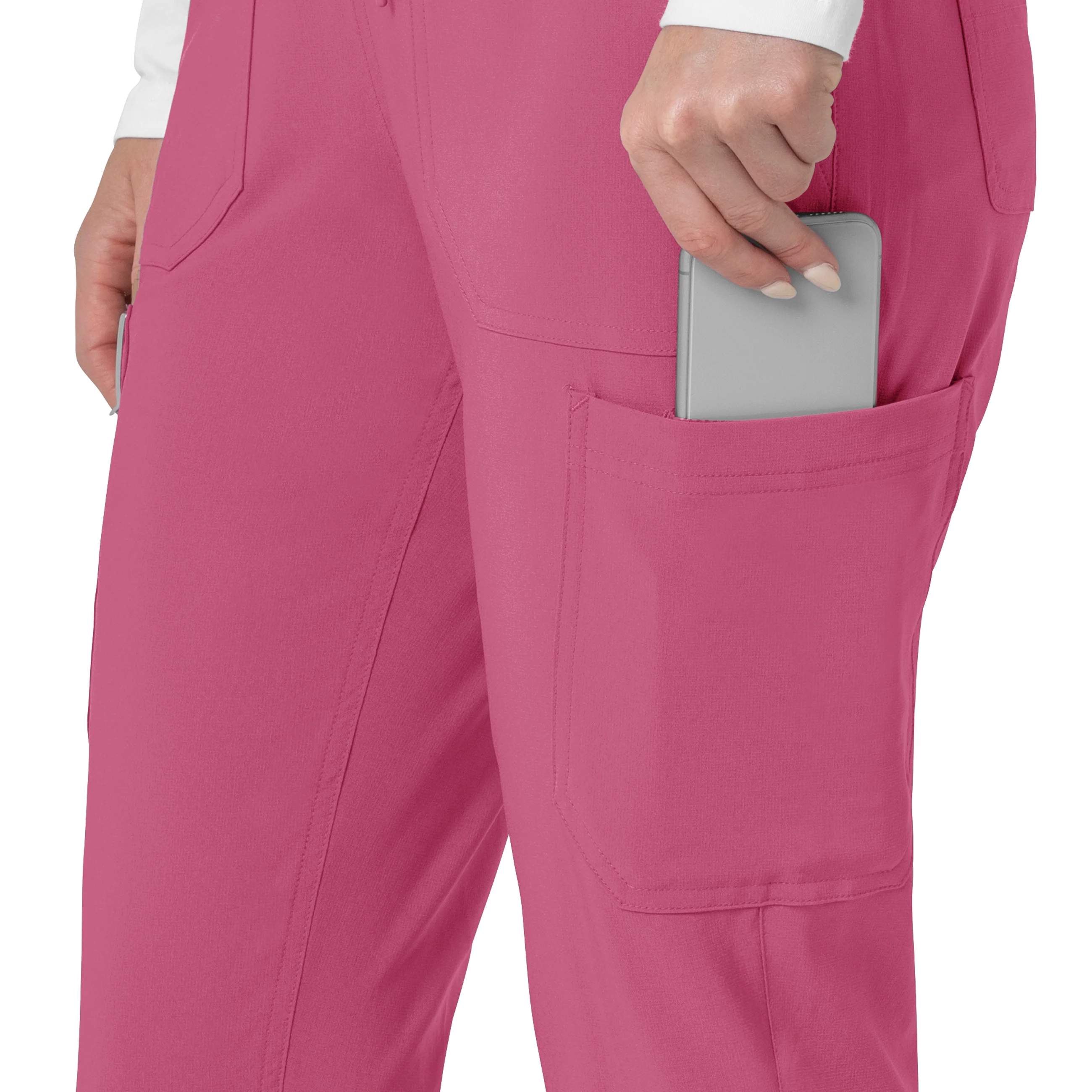 Carhartt Force Cross-Flex Women's Cargo Jogger Scrub Pant - Electric Fuschia - Image 9