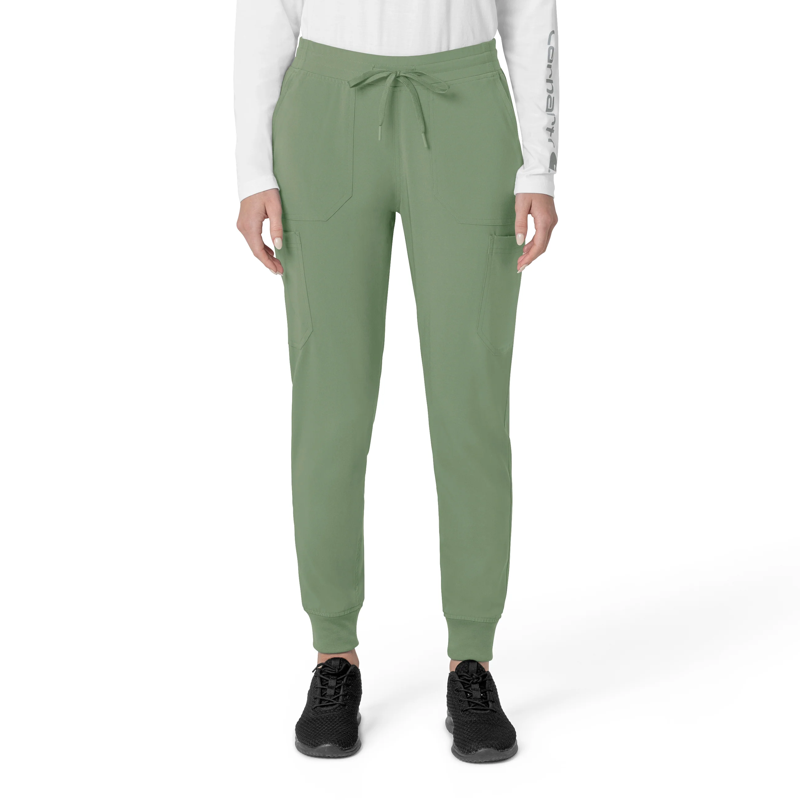 Carhartt Force Cross-Flex Women's Cargo Jogger Scrub Pant - Green Slate