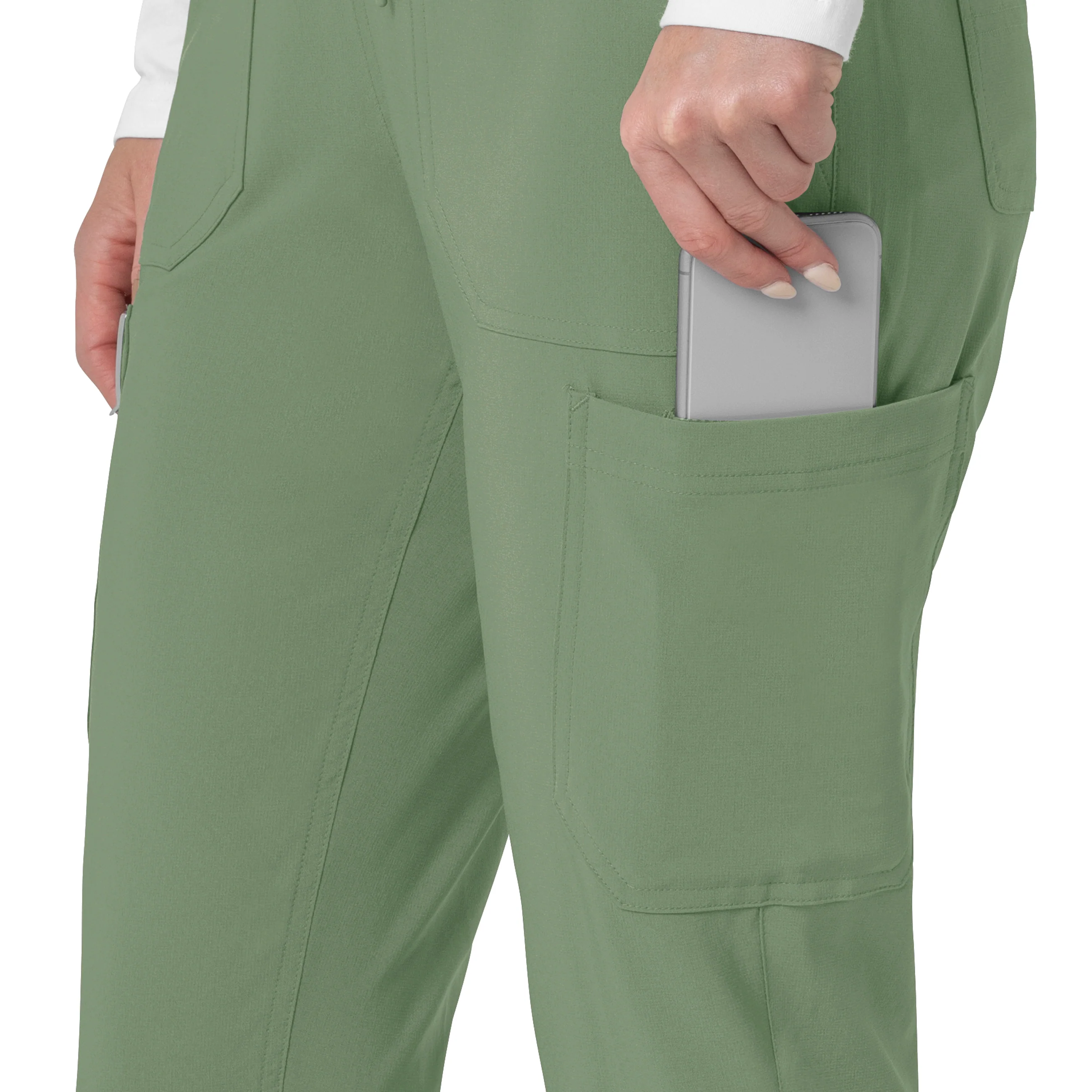 Carhartt Force Cross-Flex Women's Cargo Jogger Scrub Pant - Green Slate - Image 9
