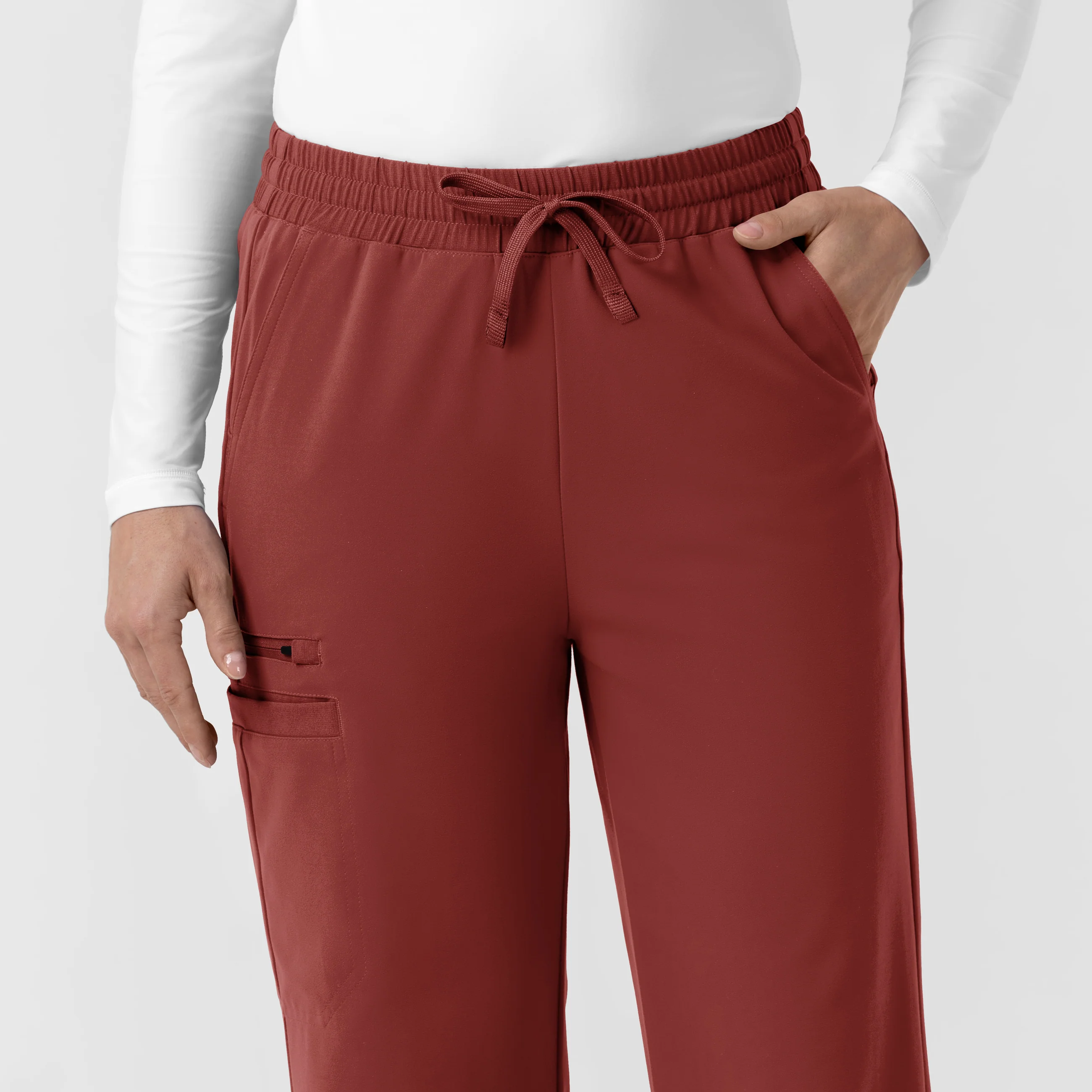 Carhartt Force Cross-Flex Knit Women's Boot Cut Scrub Pant - Amber Terrain - Image 8