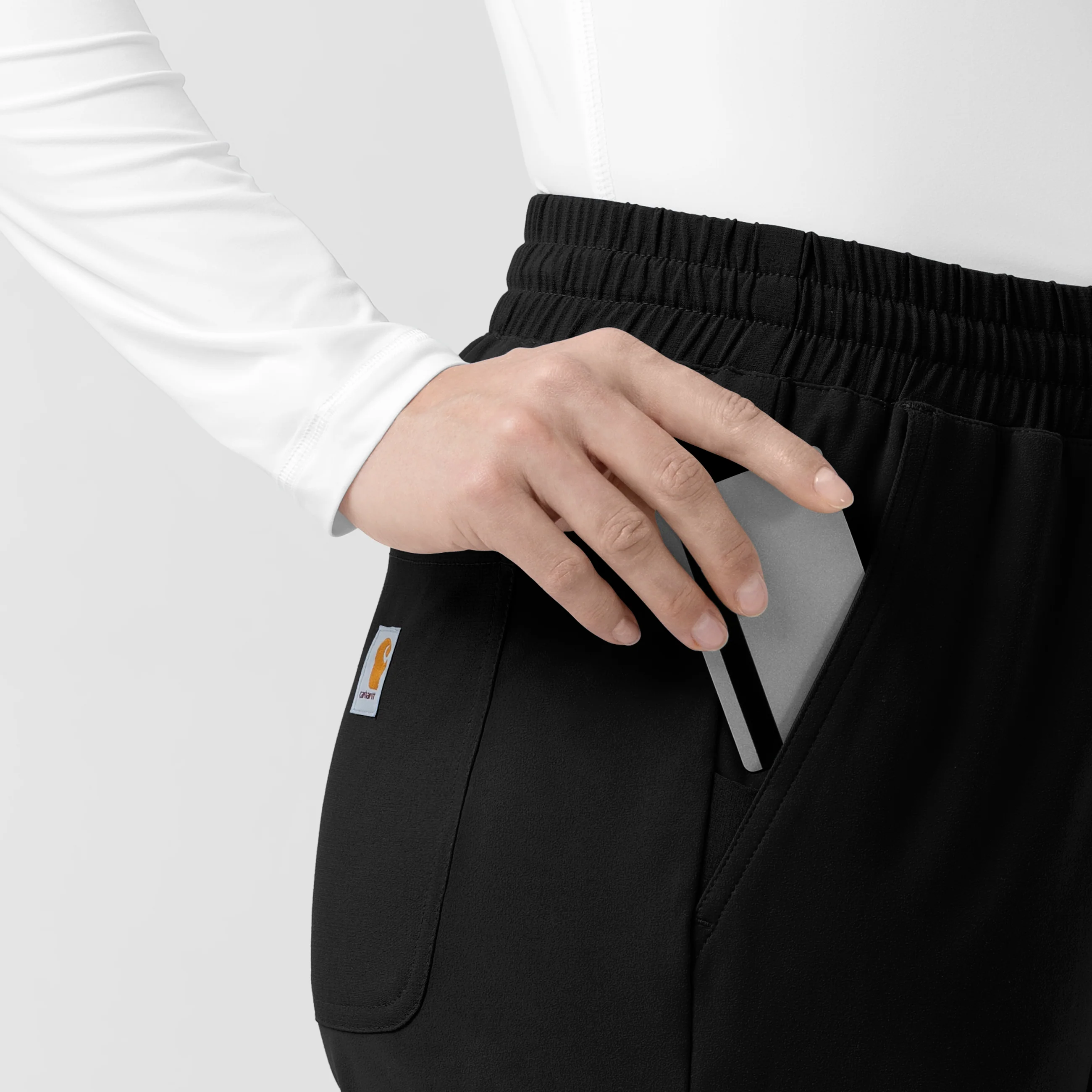 Carhartt Force Cross-Flex Knit Women's Boot Cut Scrub Pant - Black - Image 5