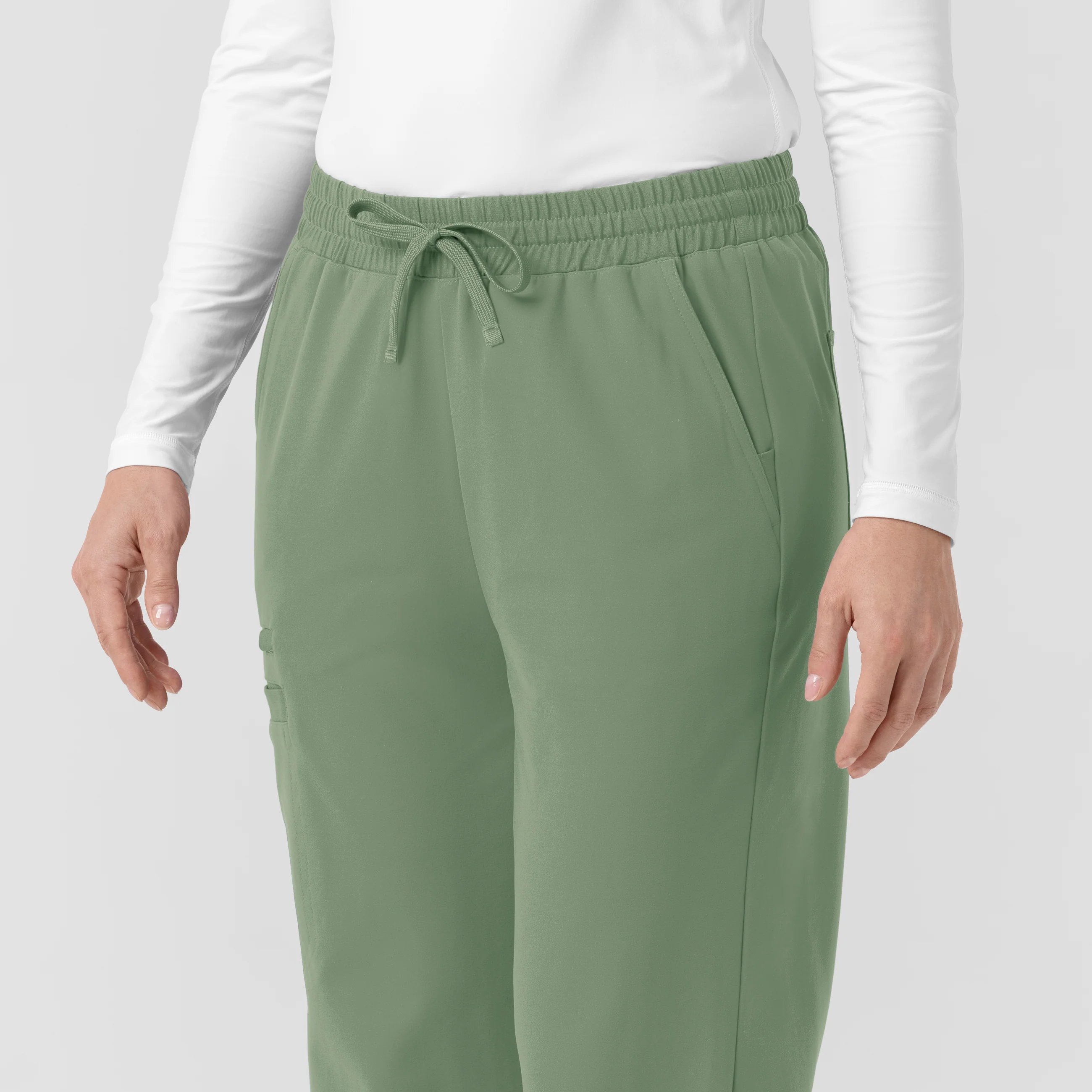 Carhartt Force Cross-Flex Knit Women's Boot Cut Scrub Pant - Green Slate - Image 7