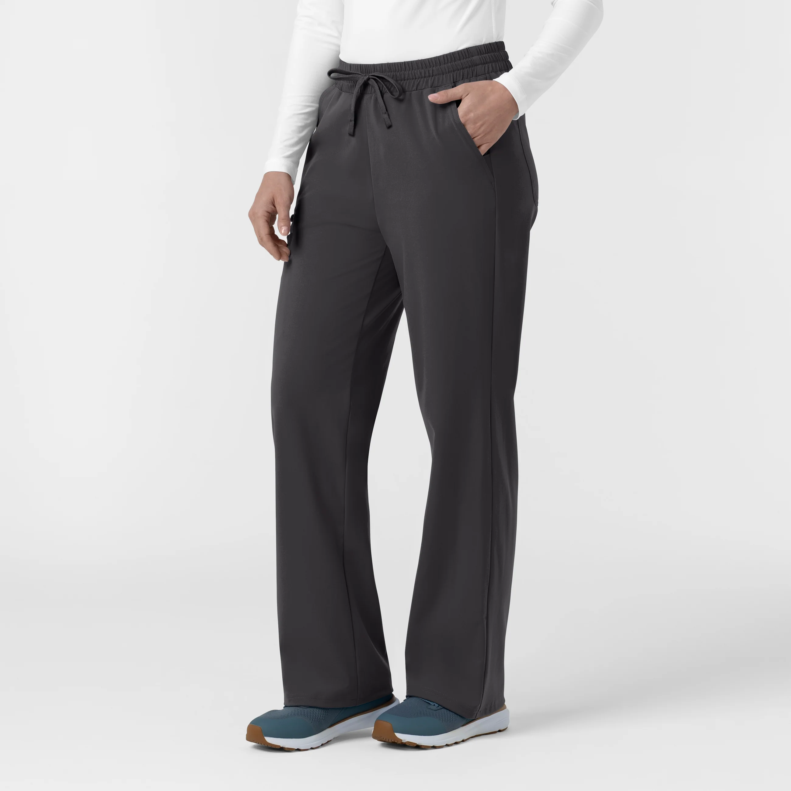Carhartt Force Cross-Flex Knit Women's Boot Cut Scrub Pant - Pewter - Image 4