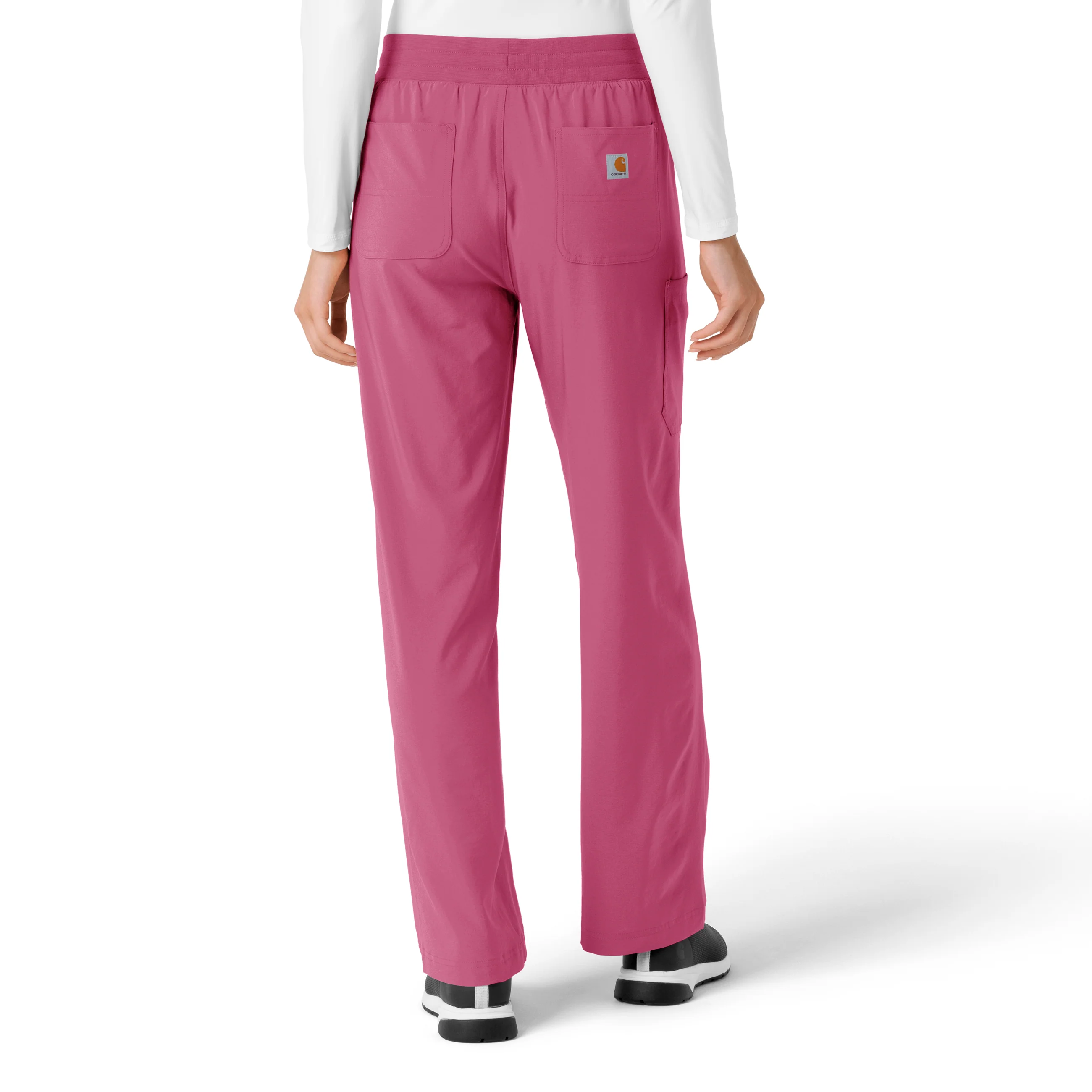 Carhartt Force Cross-Flex Women's Boot Cut Scrub Pant - Electric Fuschia - Image 2