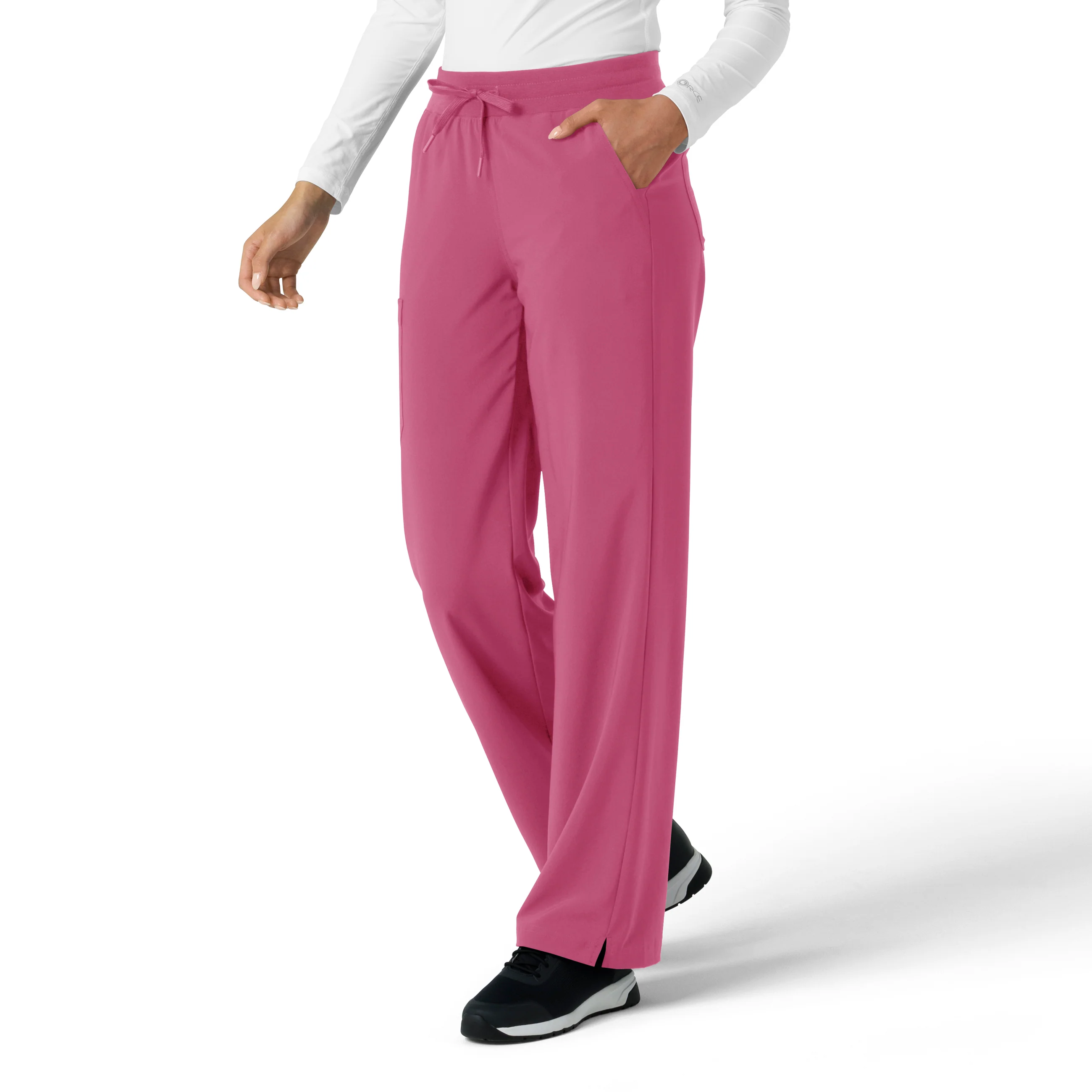 Carhartt Force Cross-Flex Women's Boot Cut Scrub Pant - Electric Fuschia - Image 4